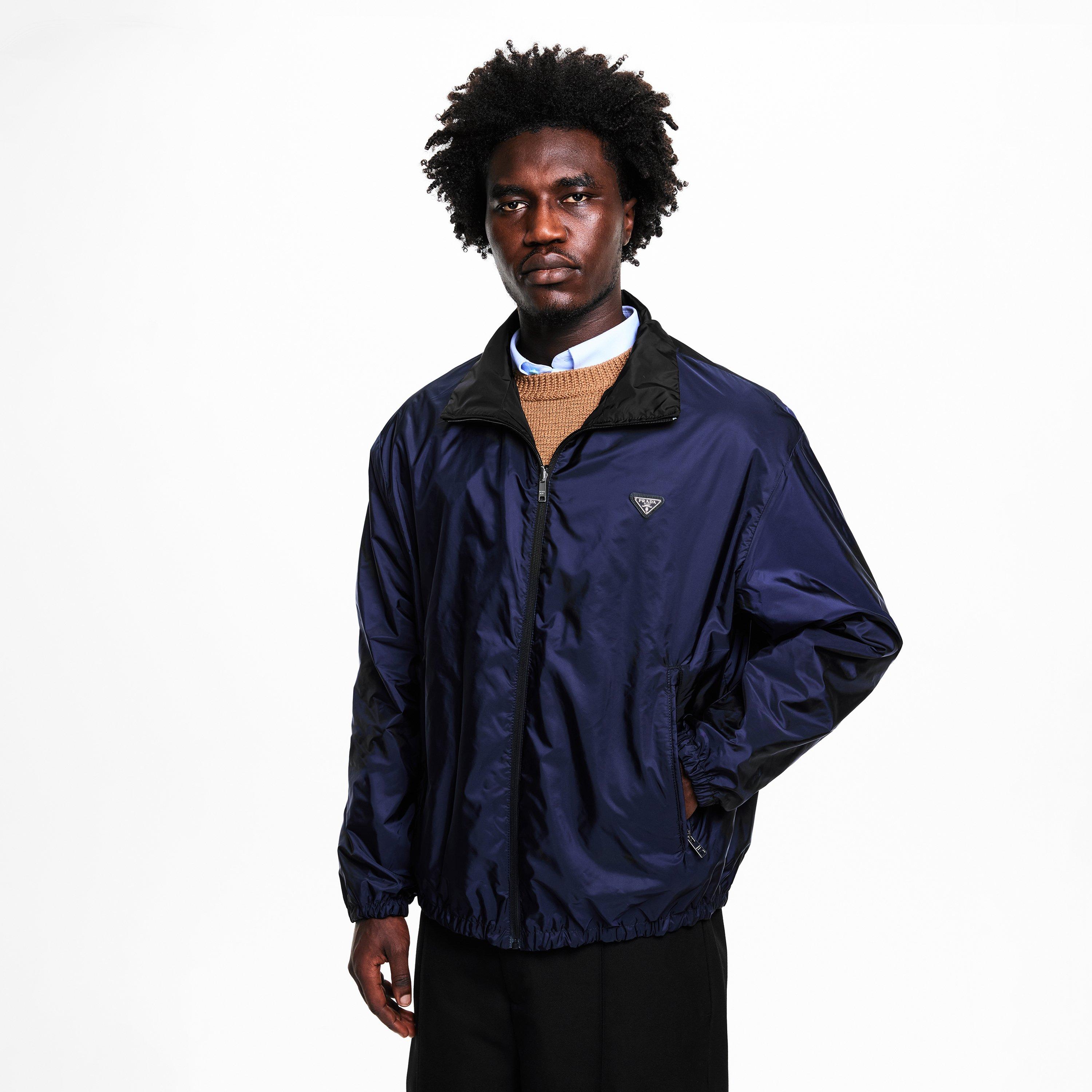 Black/Blue - Prada - Men's Reversible Windbreaker - 3