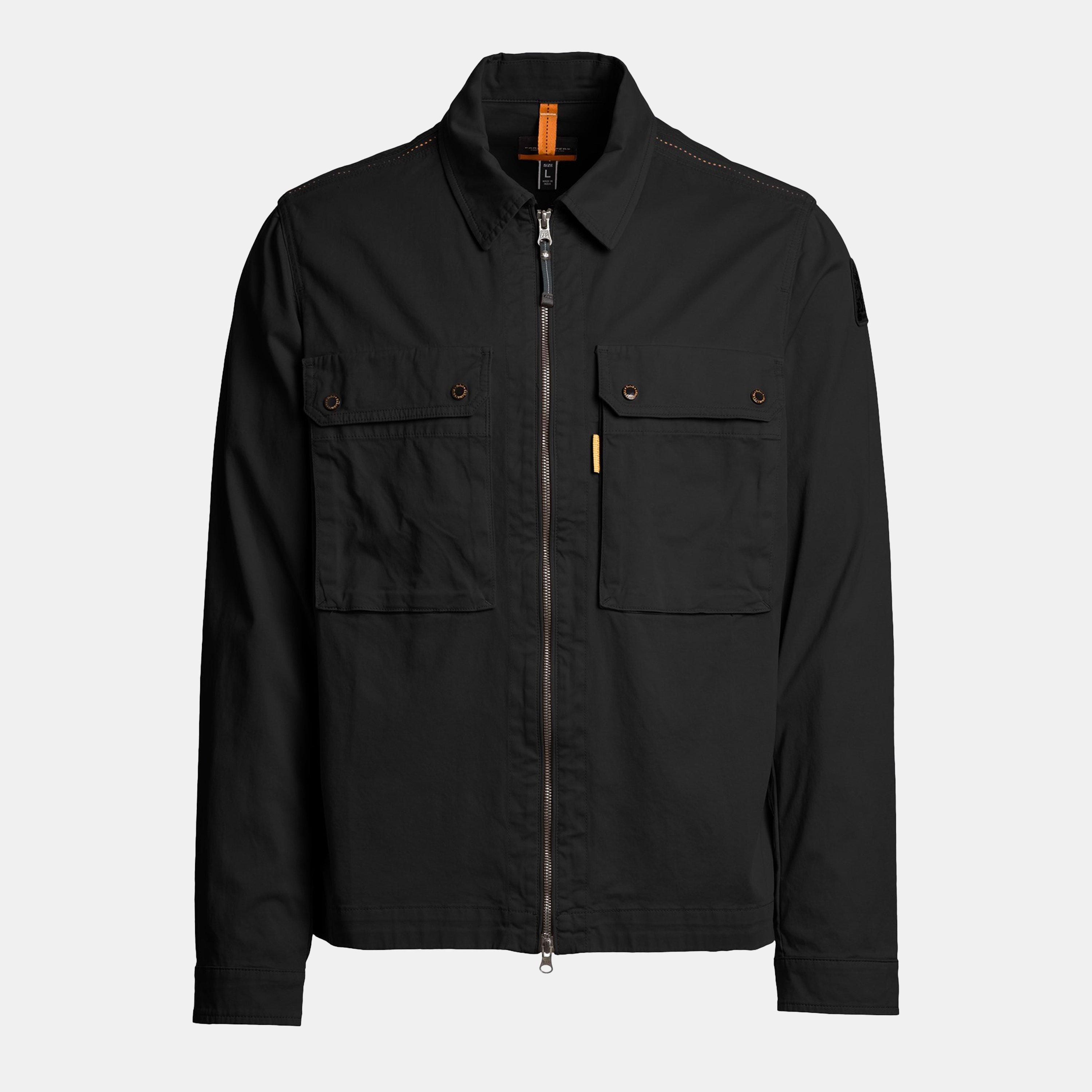 Parajumpers Men's Tel Structured Tailored Fit Overshirt - Black 541 - XL