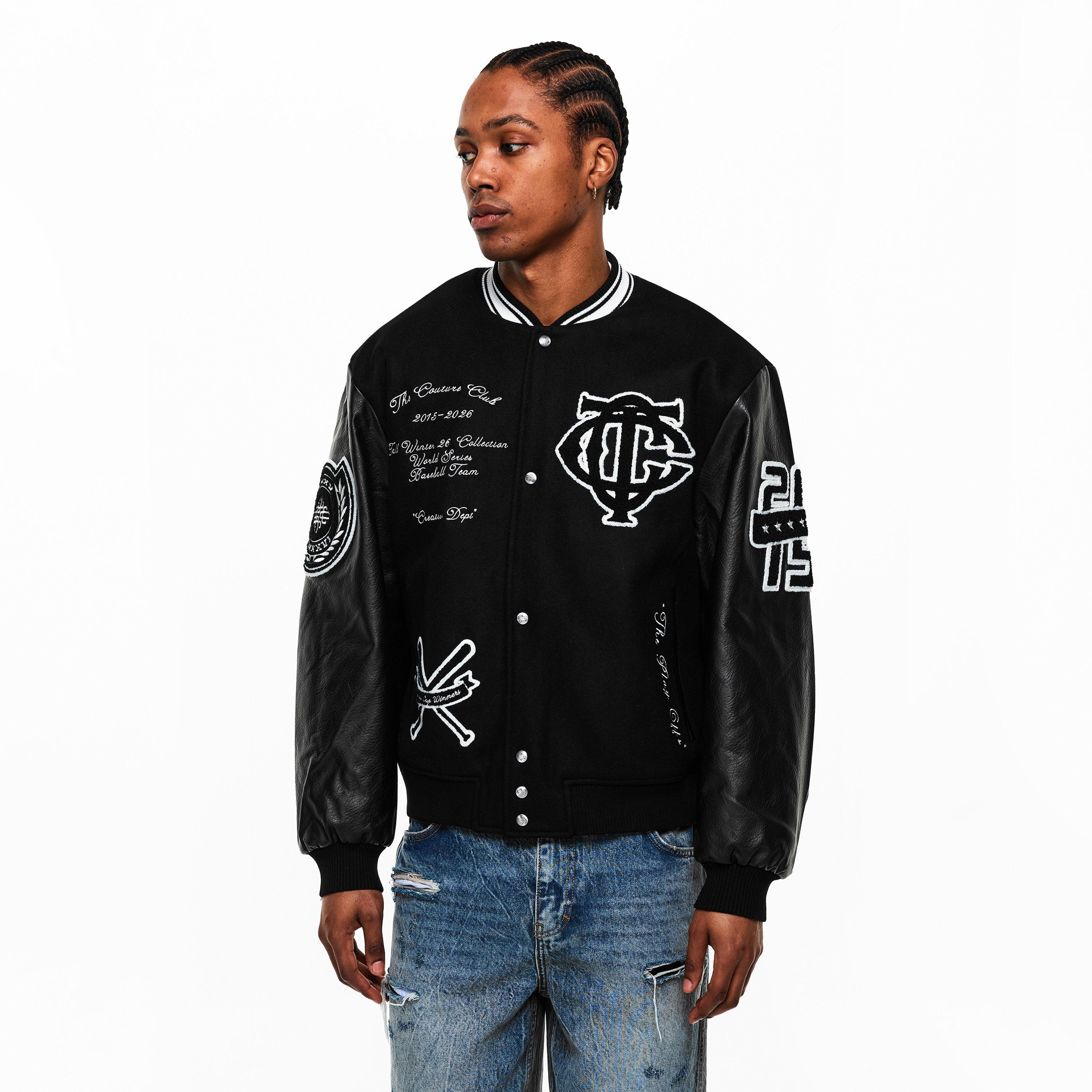 Black - The Couture Club - Couture Varsity Jckt Sn62 - 3