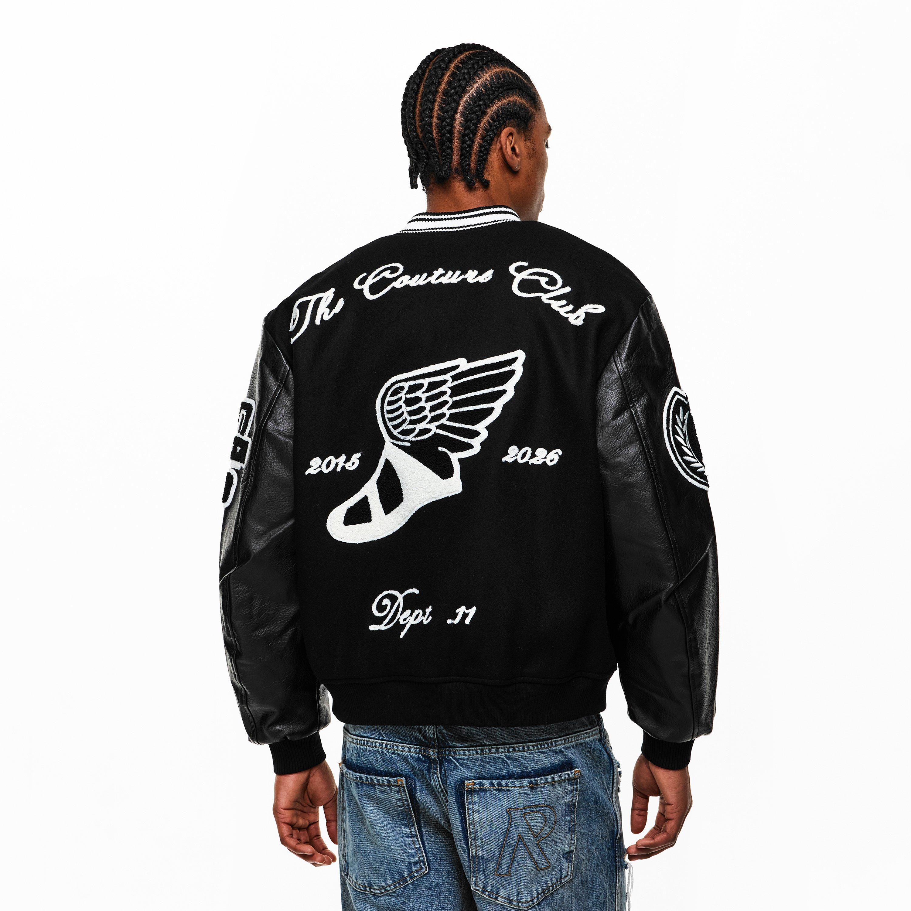 Black - The Couture Club - Couture Varsity Jckt Sn62 - 4
