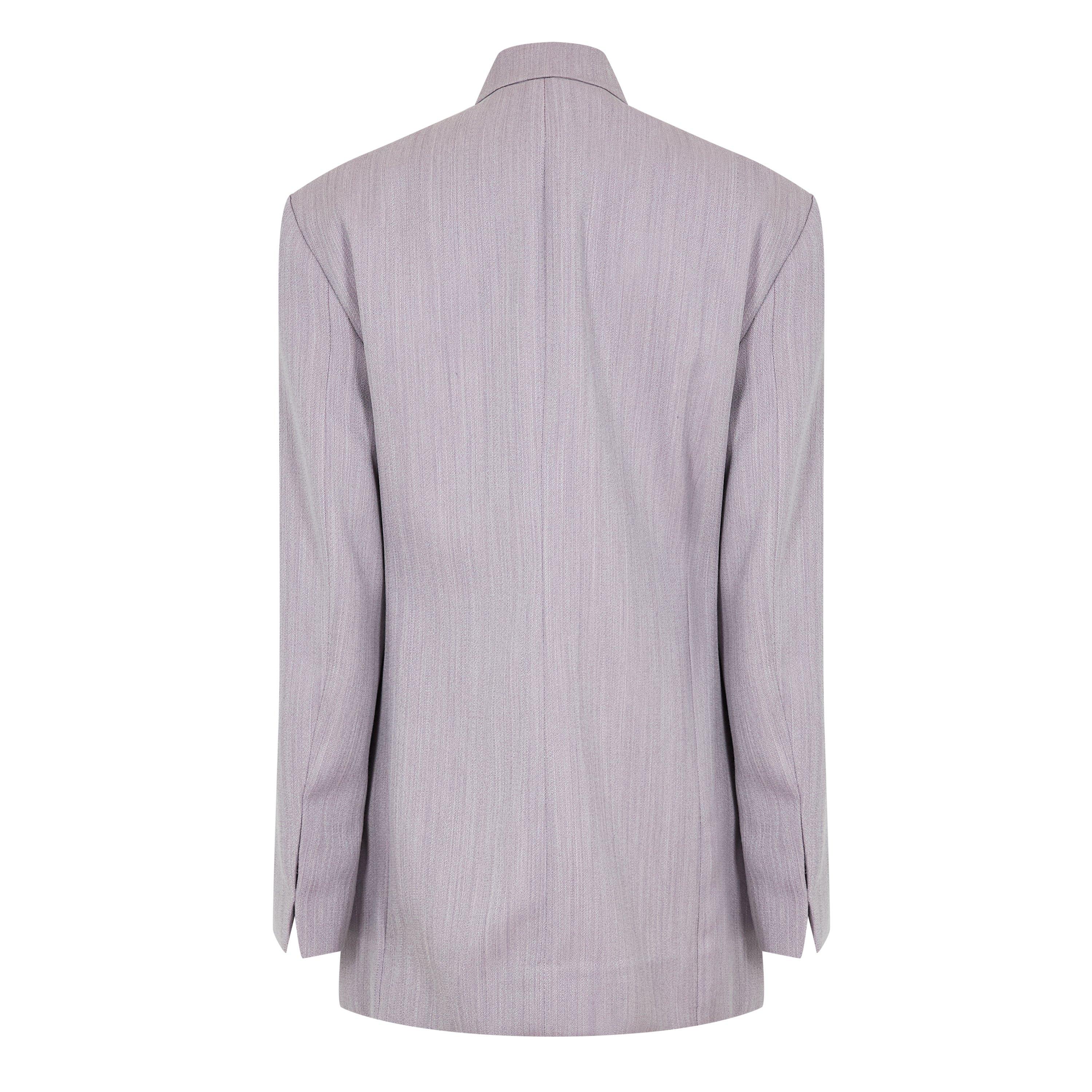 Quartz - Victoria Beckham - Women's Belted Textured Wool Long Sleeve Blazer - 6