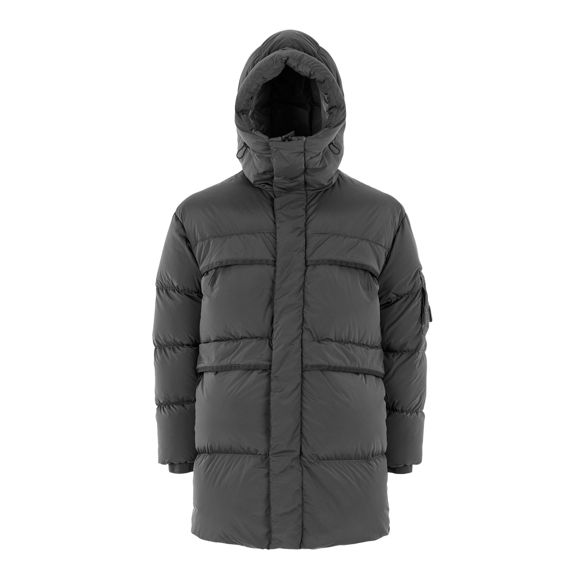 Dk Shadow 978 - CP Company - Men's Nycra Water Resistant Duck Down Long Puffer Jacket - 1