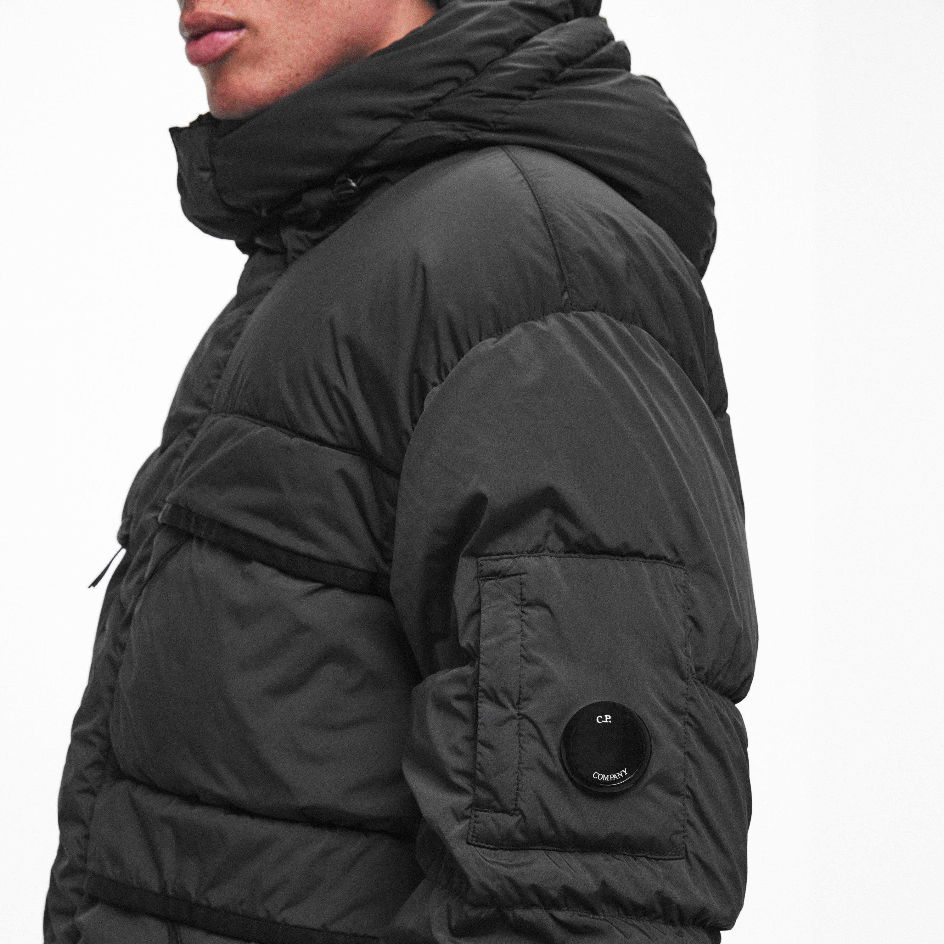 Dk Shadow 978 - CP Company - Men's Nycra Water Resistant Duck Down Long Puffer Jacket - 5