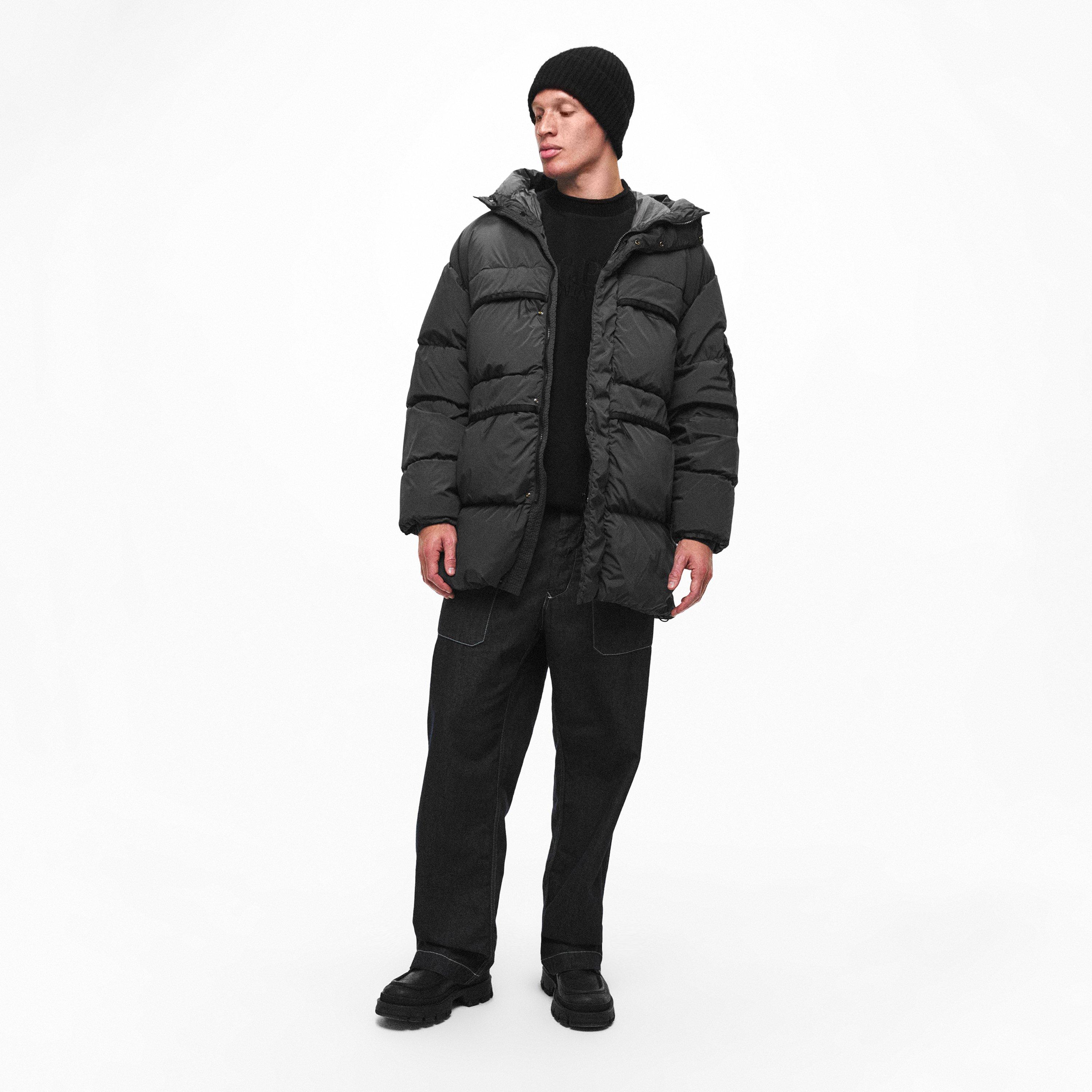 Dk Shadow 978 - CP Company - Men's Nycra Water Resistant Duck Down Long Puffer Jacket - 6