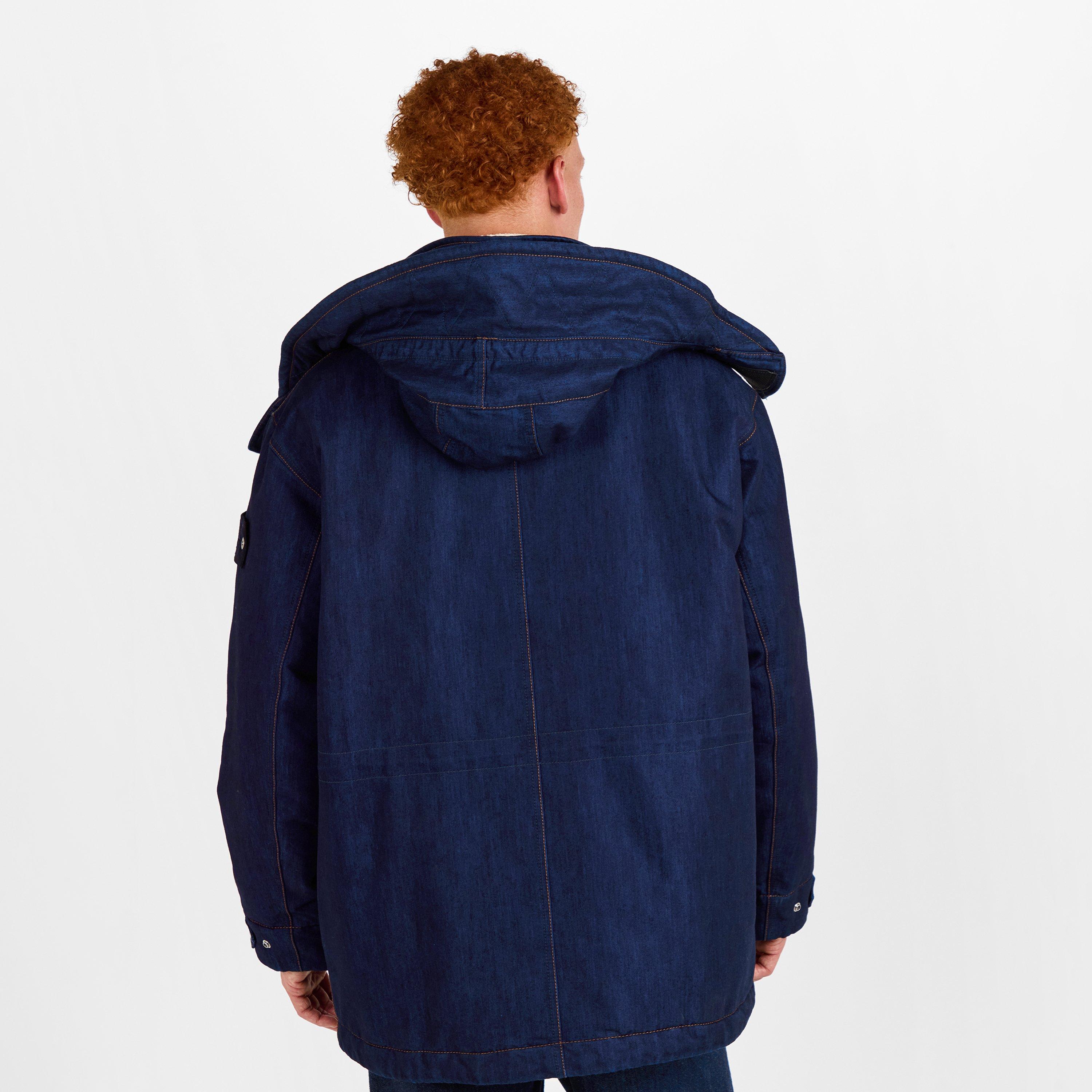 Stone Island Mens Denim Research Short Parka | Flannels
