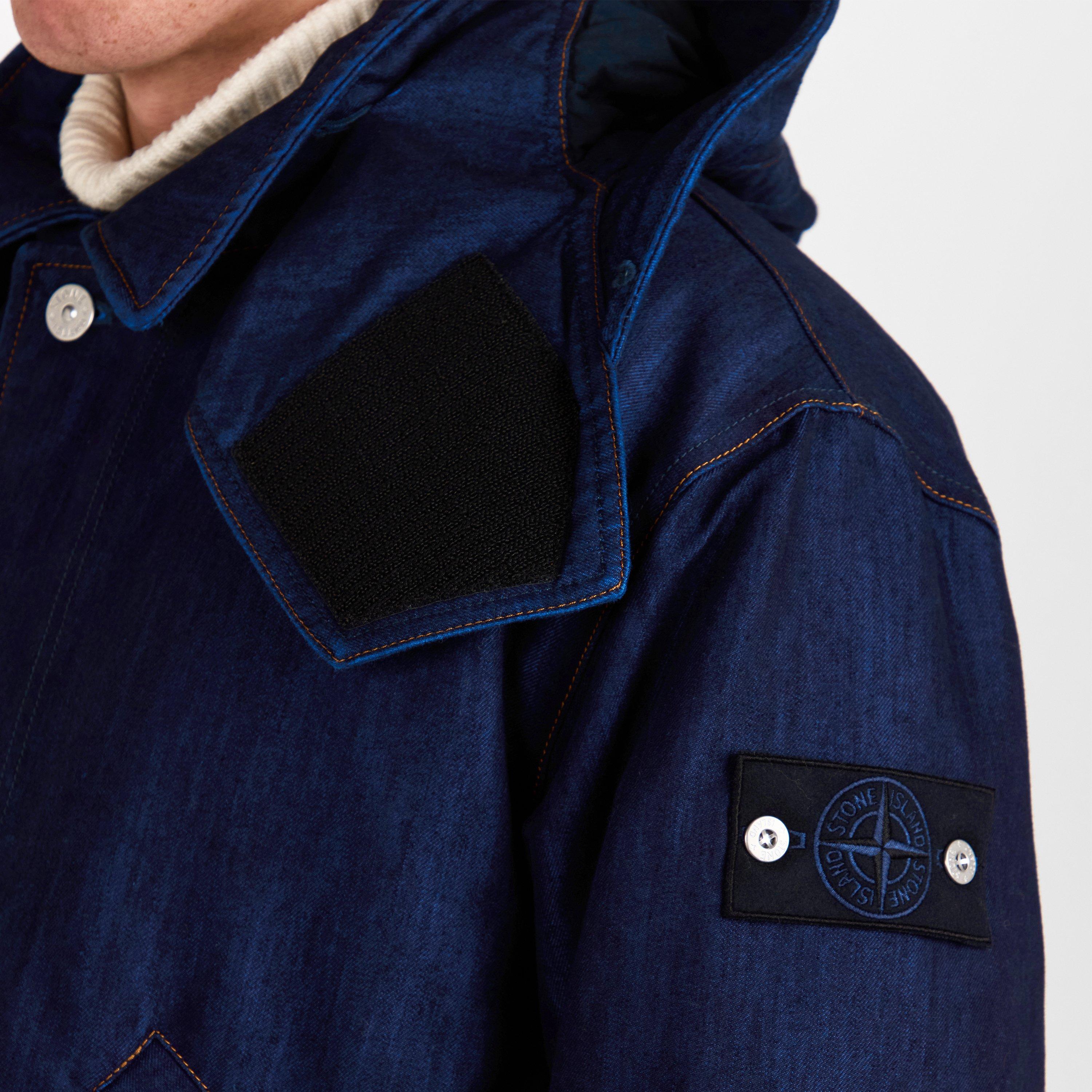 Stone Island Mens Denim Research Short Parka | Flannels