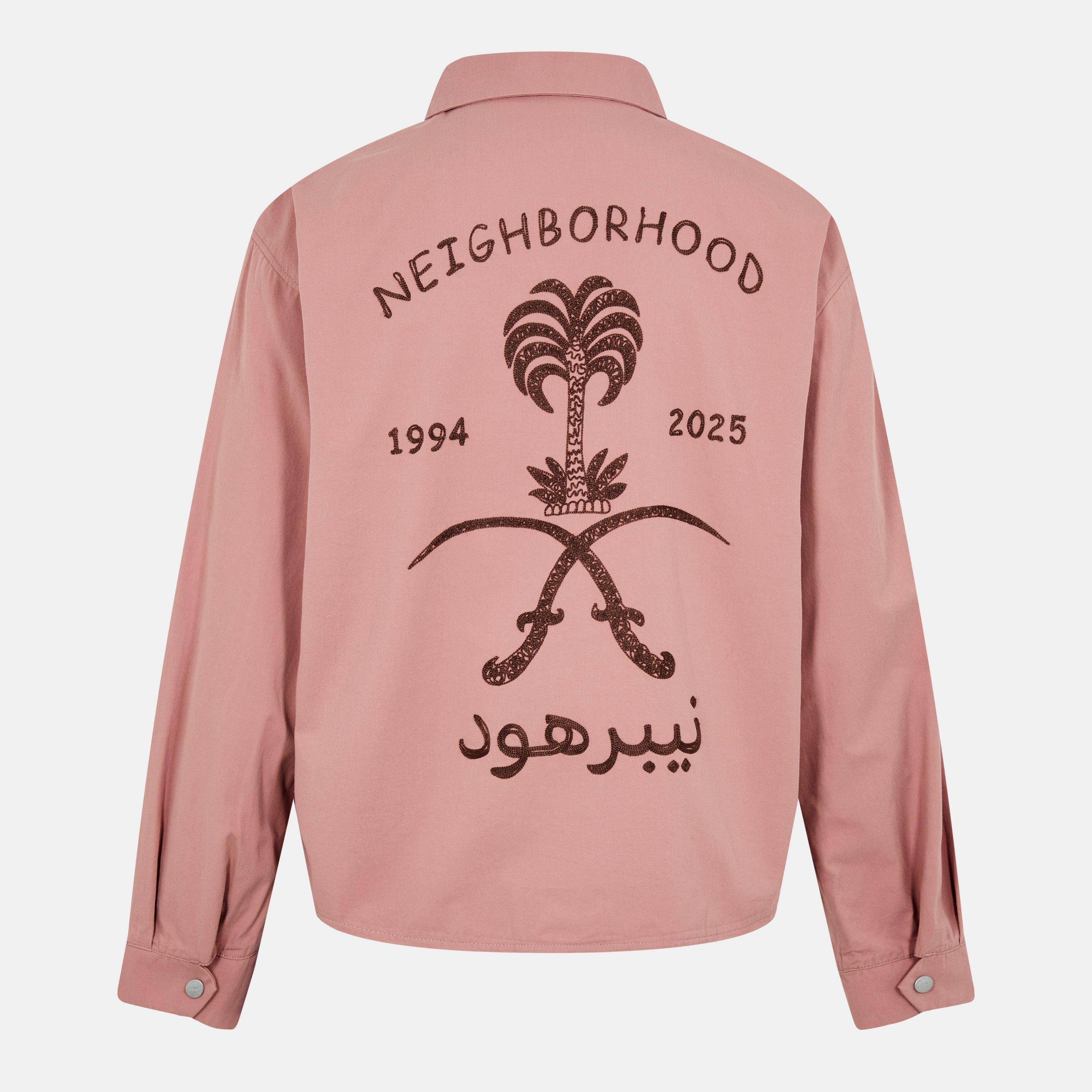 Pink - Neighborhood - Men's Neighbourhood Zip Front Ribbed Harrington Jacket - 2