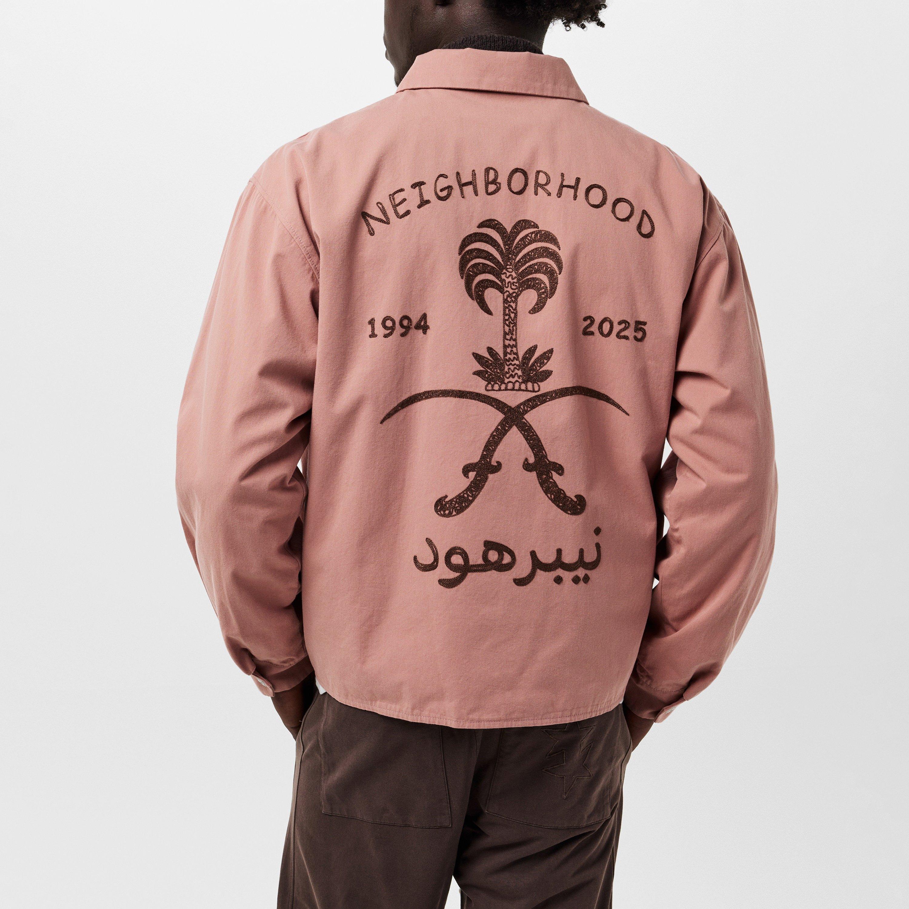 Pink - Neighborhood - Men's Neighbourhood Zip Front Ribbed Harrington Jacket - 4