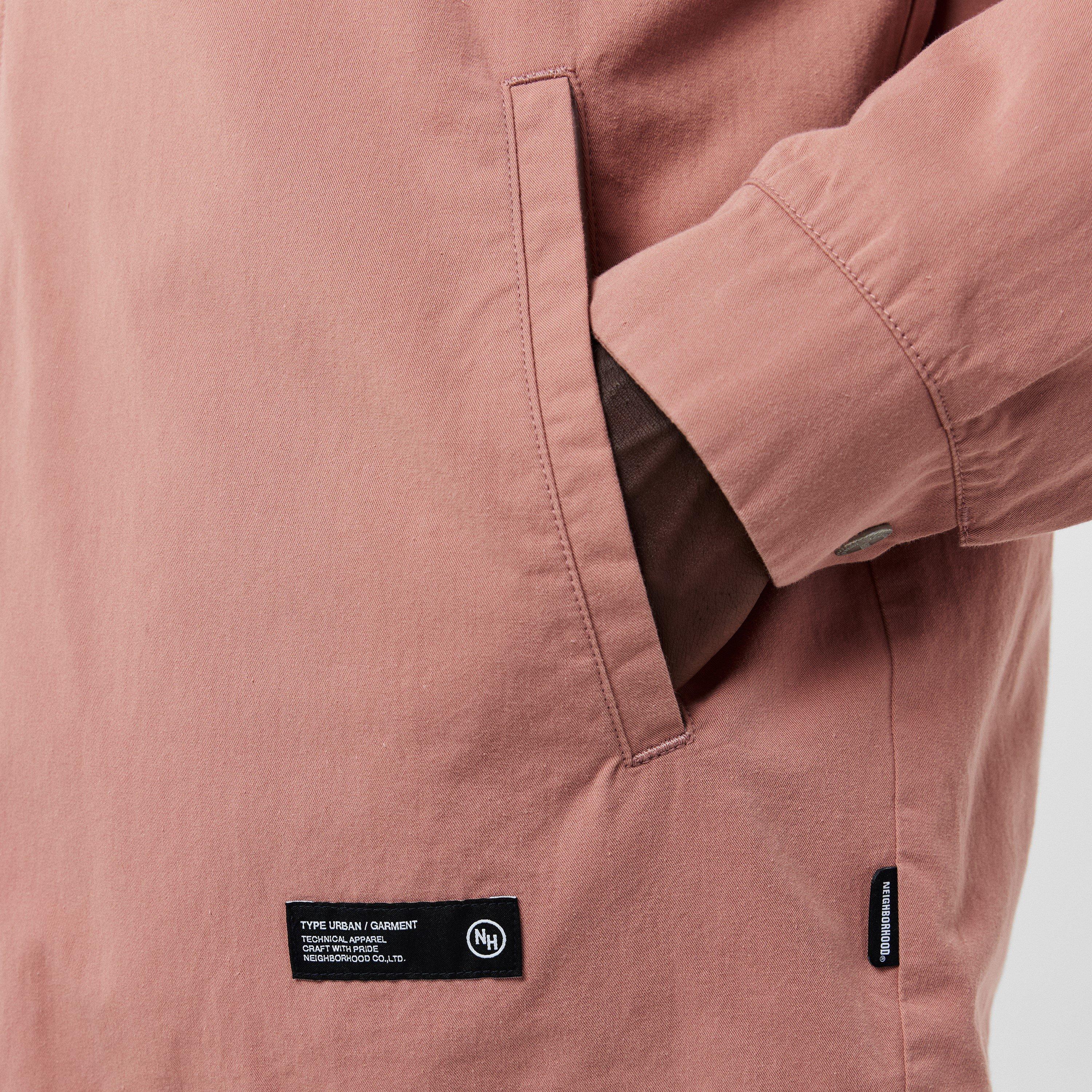 Pink - Neighborhood - Men's Neighbourhood Zip Front Ribbed Harrington Jacket - 5