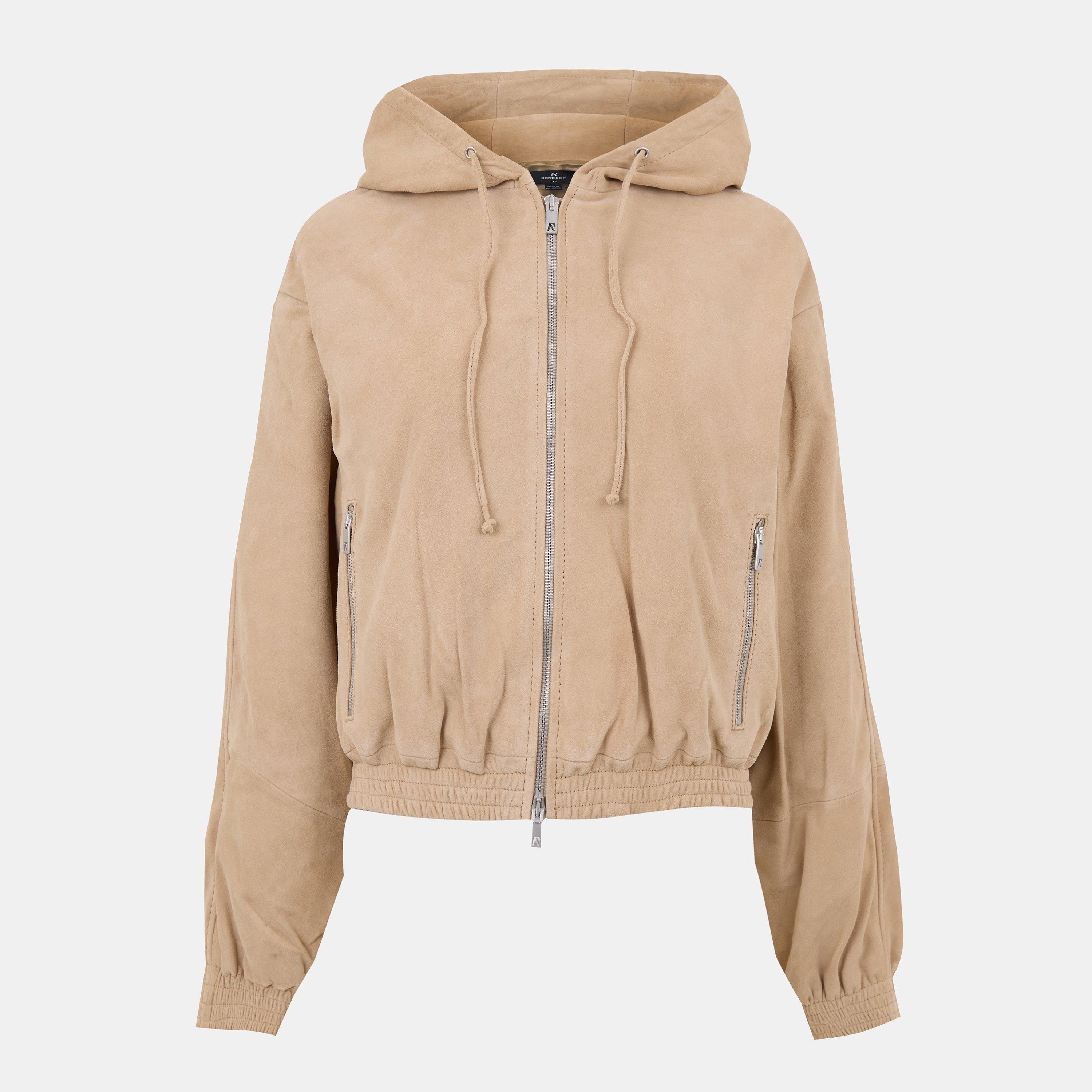 Brown - Represent - Women's Oblivion High-Quality Leather Tailored Fit Jacket - 1