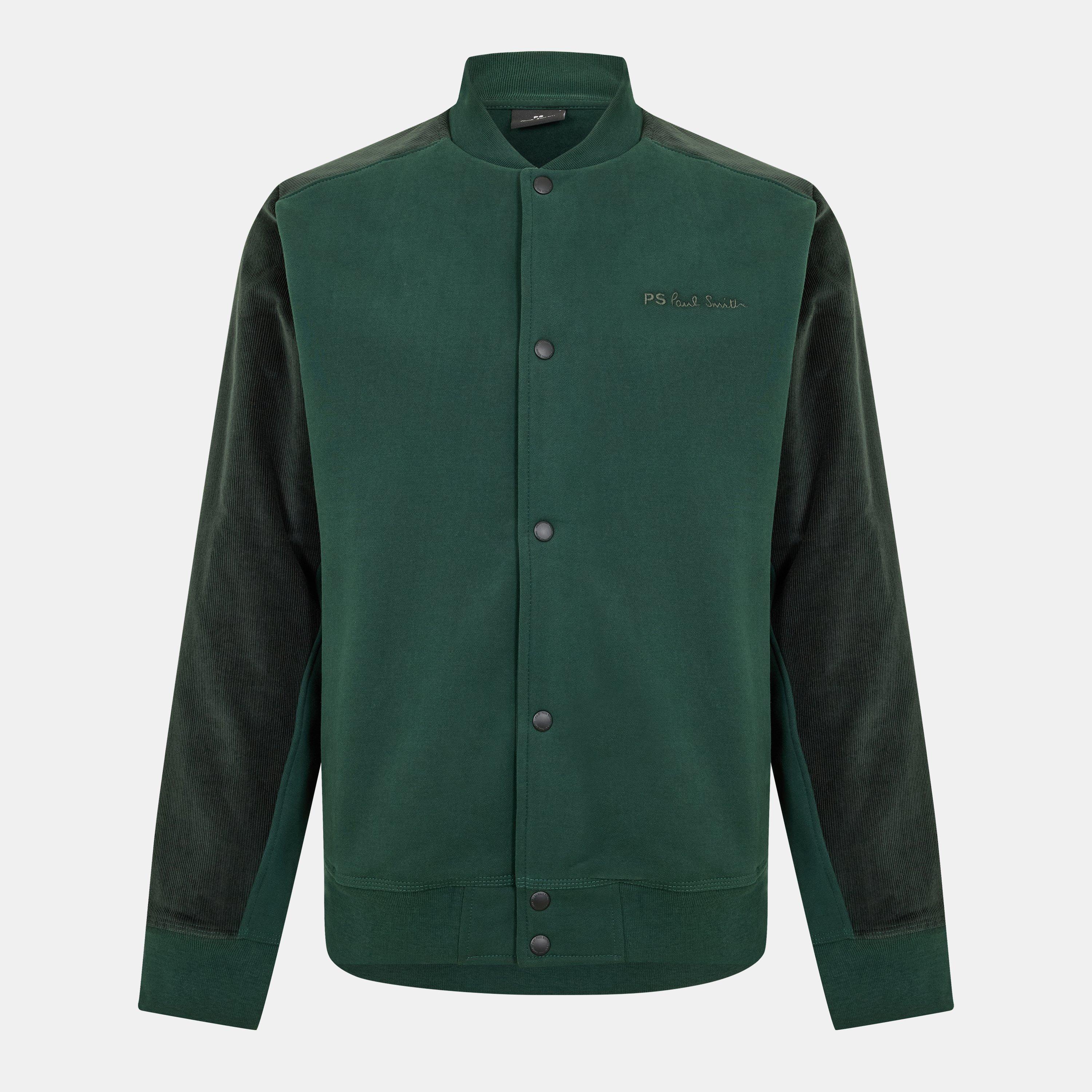 Green 38 - PS Paul Smith - Men's Cord Bomber Varsity Jacket - 1