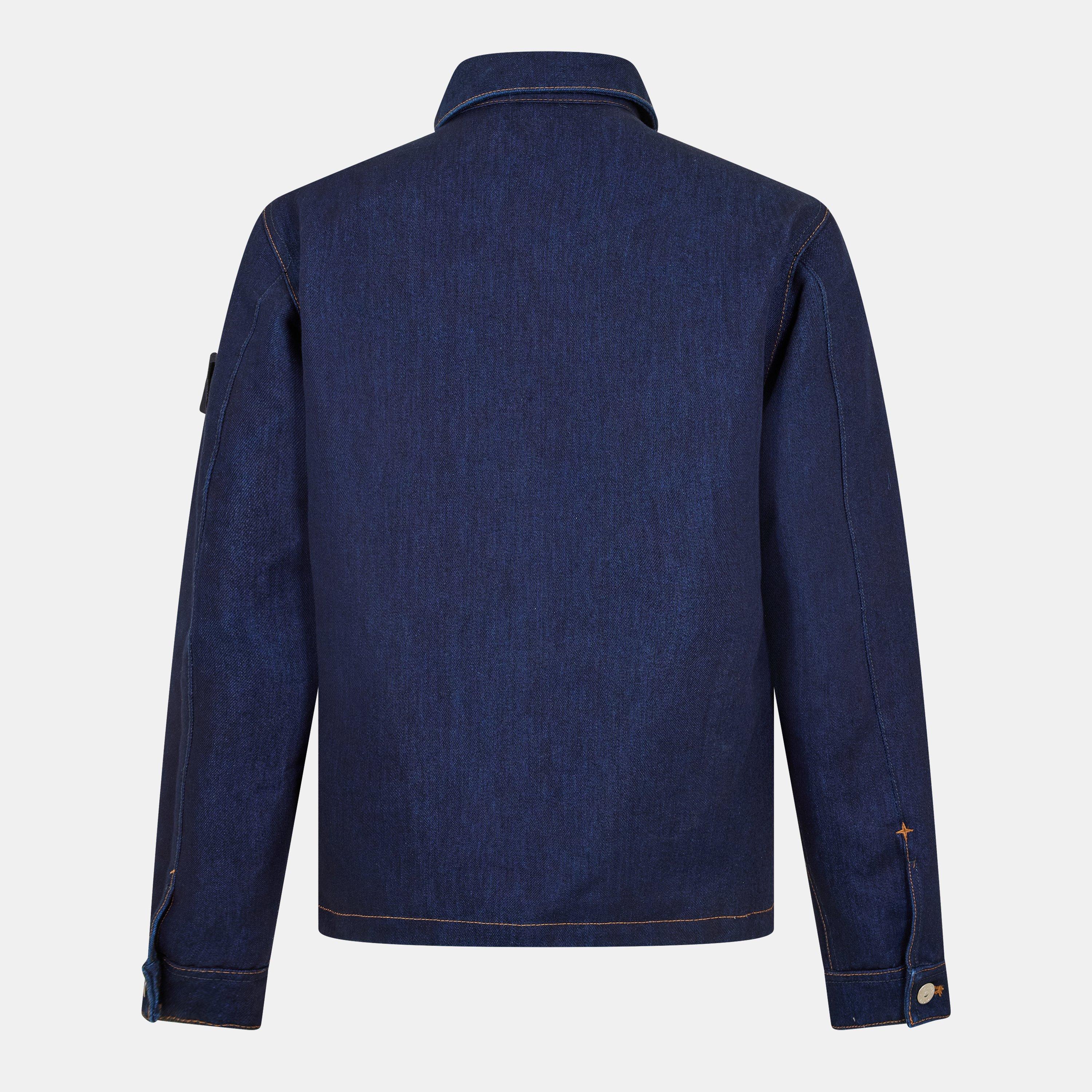 Indigo VJ201 - Stone Island - Mens Denim Research Coach Jacket - 2