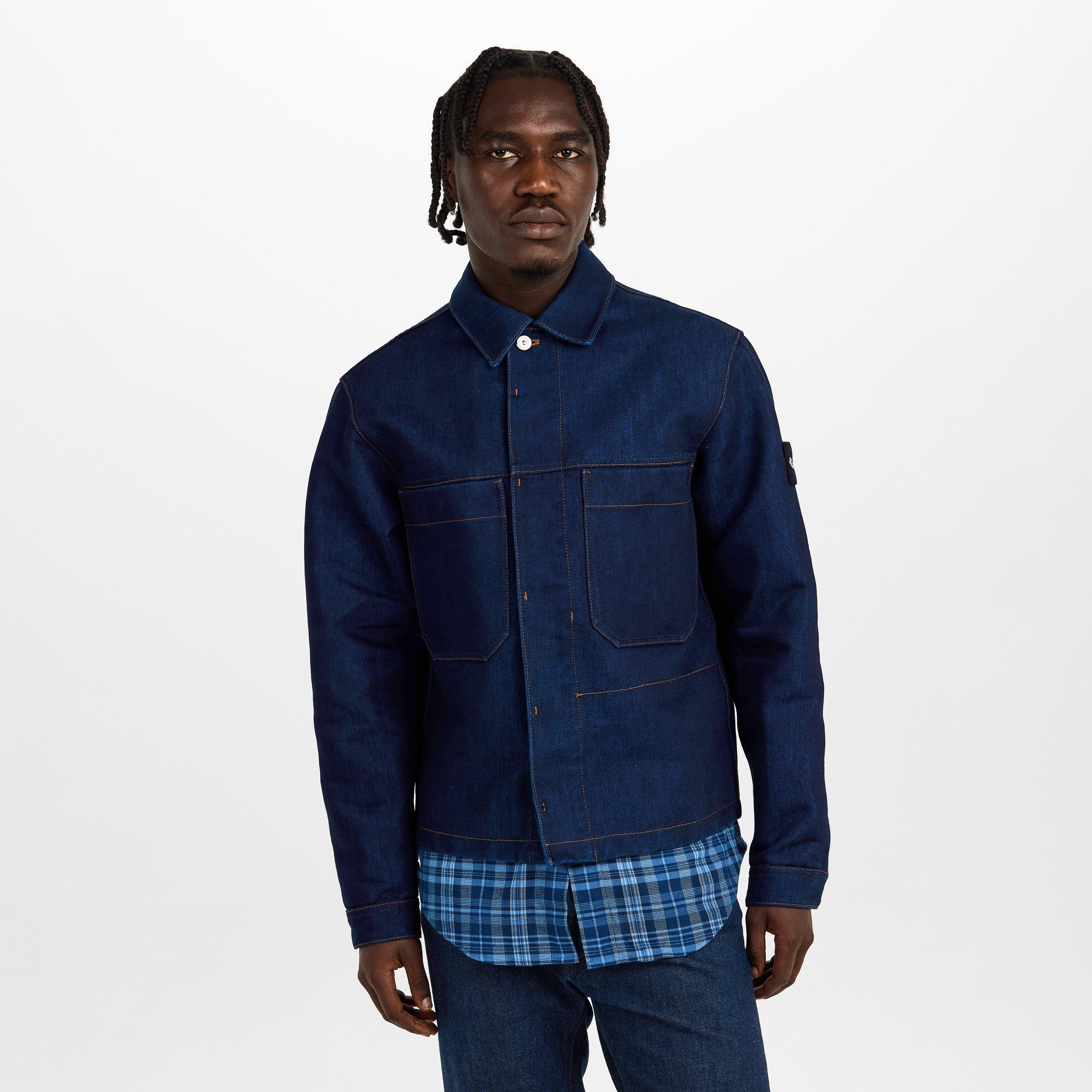 Indigo VJ201 - Stone Island - Mens Denim Research Coach Jacket - 3