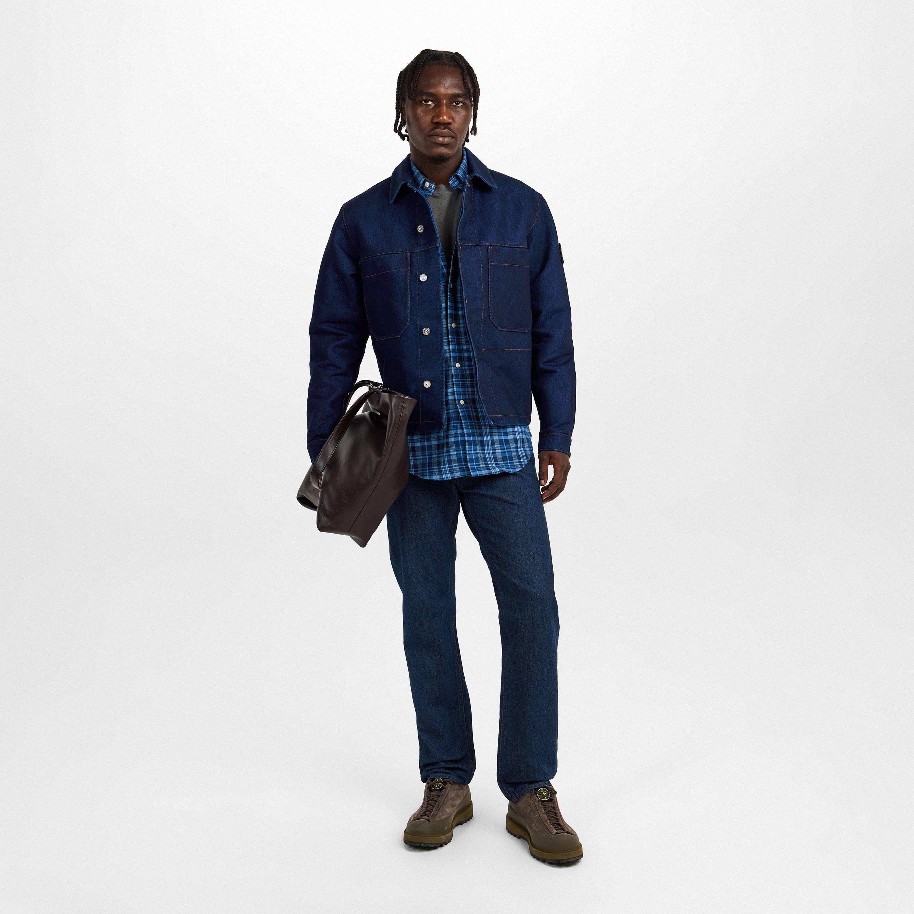 Indigo VJ201 - Stone Island - Mens Denim Research Coach Jacket - 6