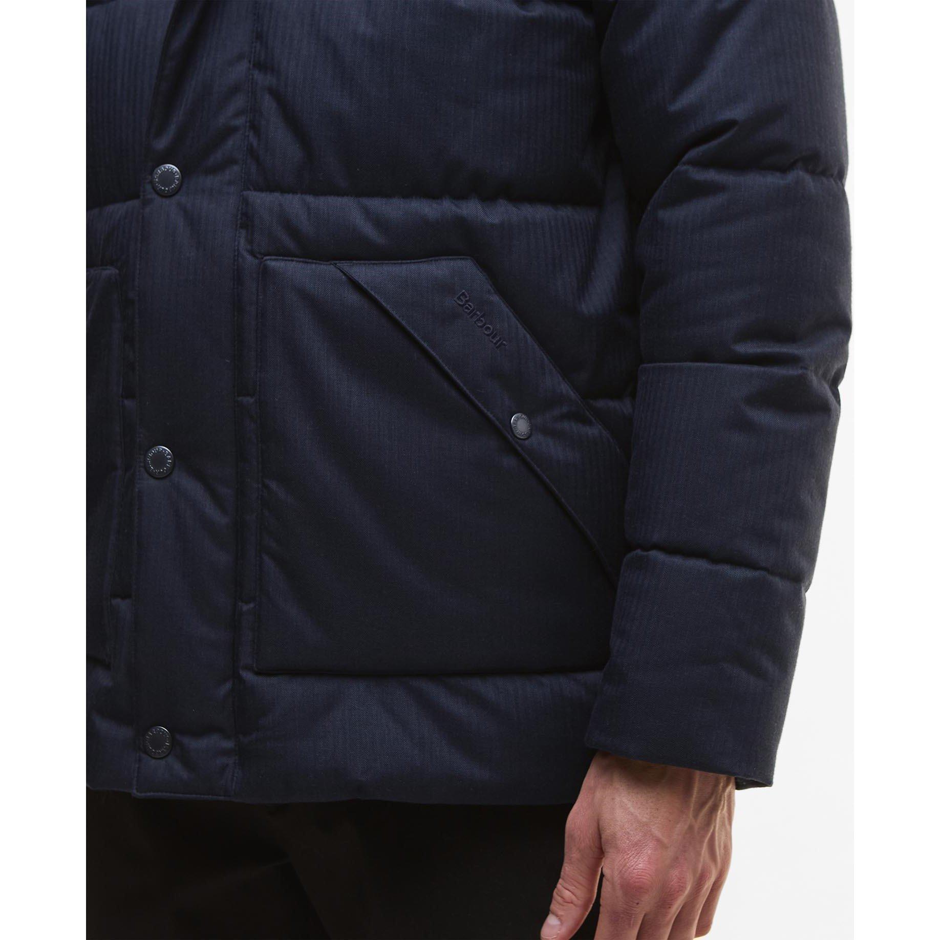 Dk Navy/Oak - Barbour - Men's Brampton Quilted Long Sleeve Medium Puffer Jacket - 5