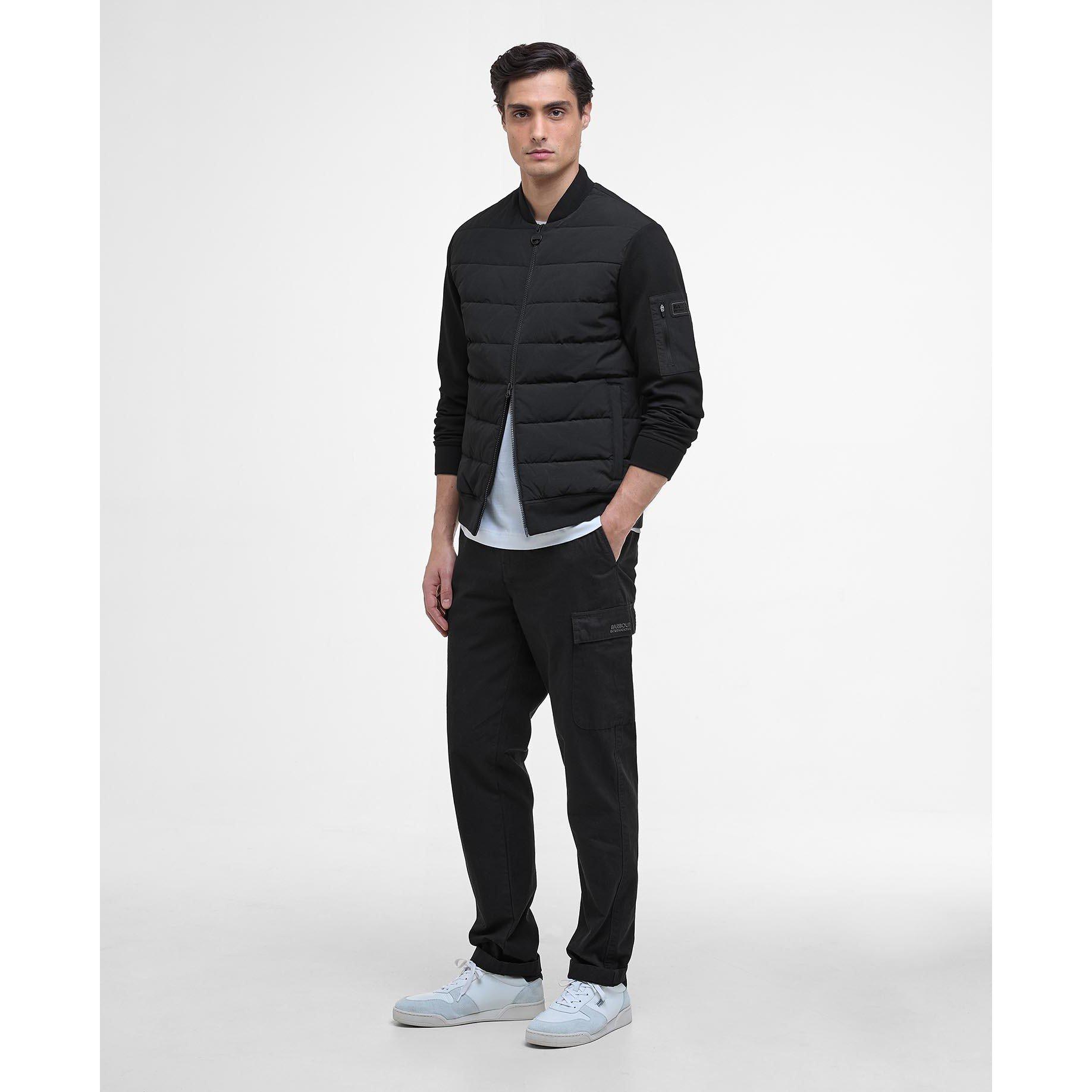 Black - Barbour International - Men's Holmes Full Zip Quilted Bomber Jacket - 8