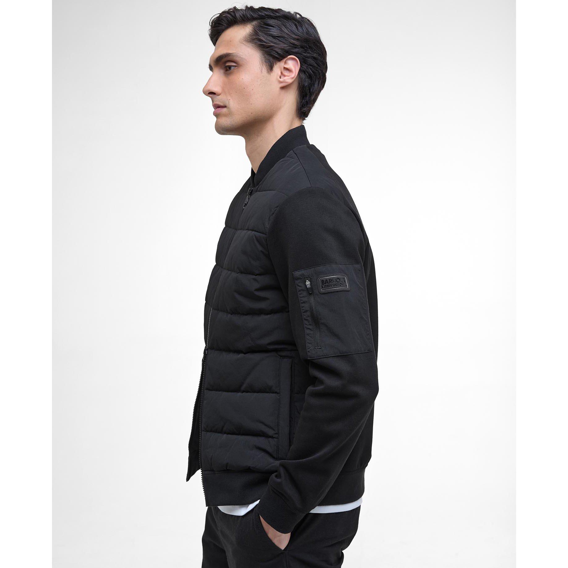 Black - Barbour International - Men's Holmes Full Zip Quilted Bomber Jacket - 3