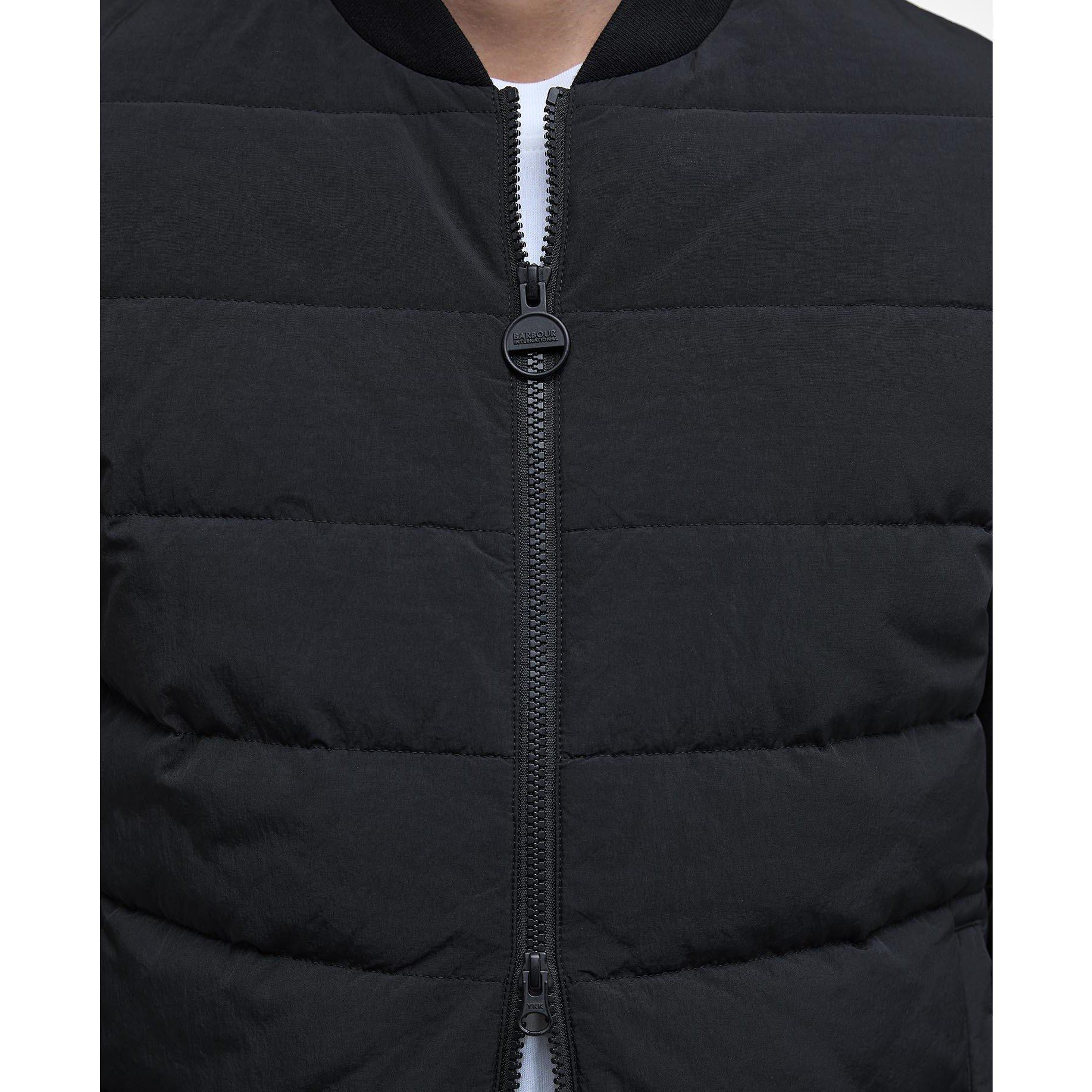 Black - Barbour International - Men's Holmes Full Zip Quilted Bomber Jacket - 5