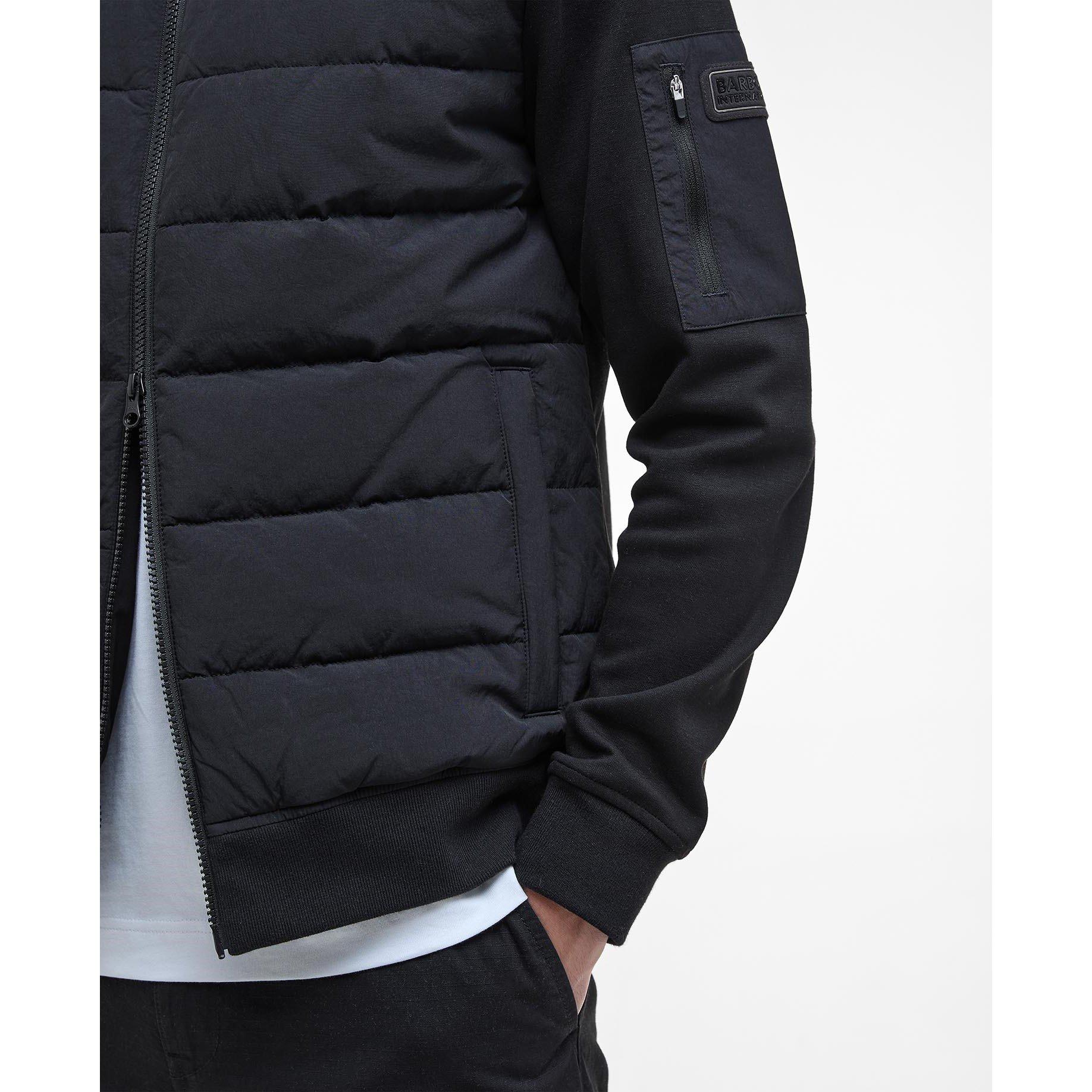 Black - Barbour International - Men's Holmes Full Zip Quilted Bomber Jacket - 6