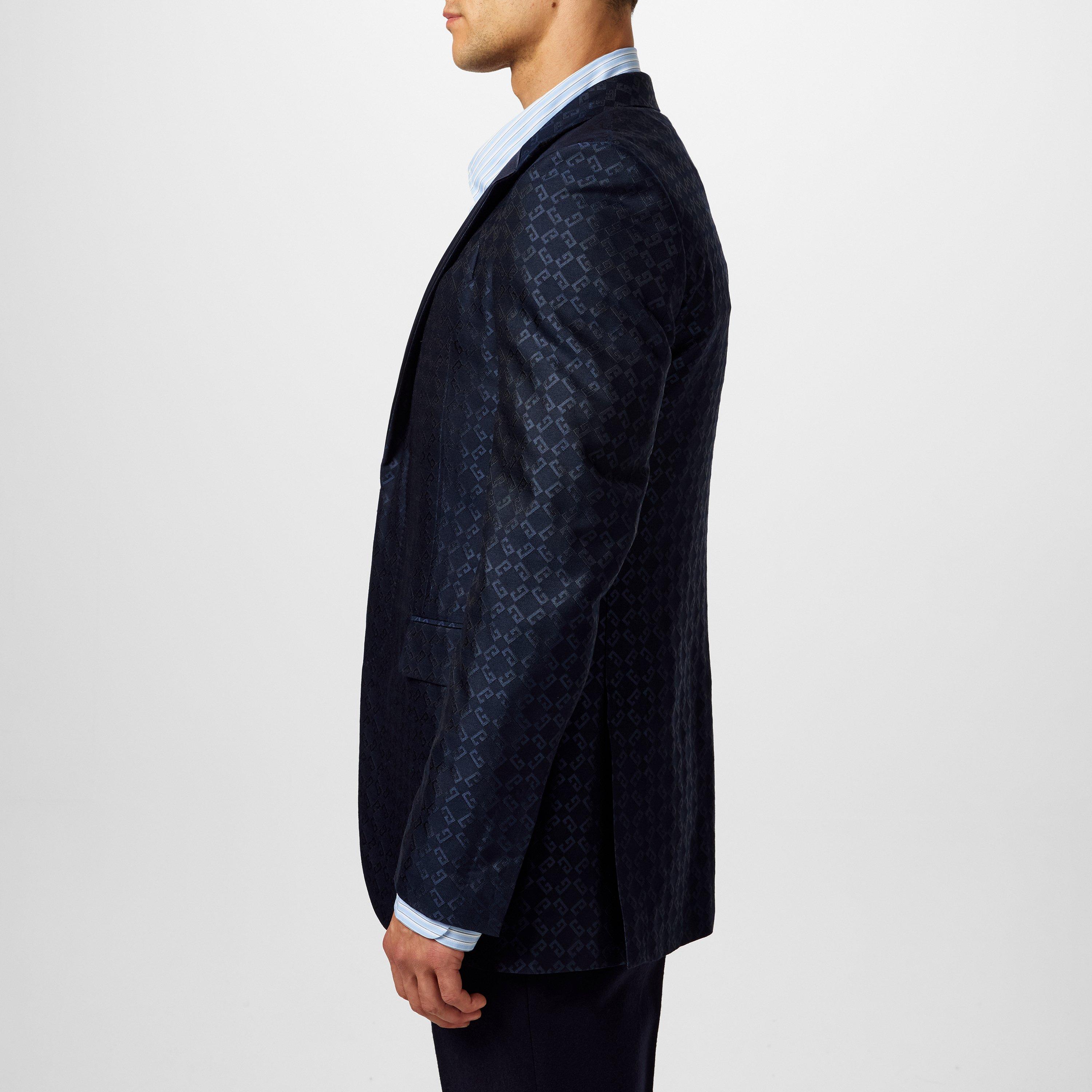 Night Blue - GIVENCHY - Men's Givenchy 2G Notch Wool Long Sleeve Blazer - 2