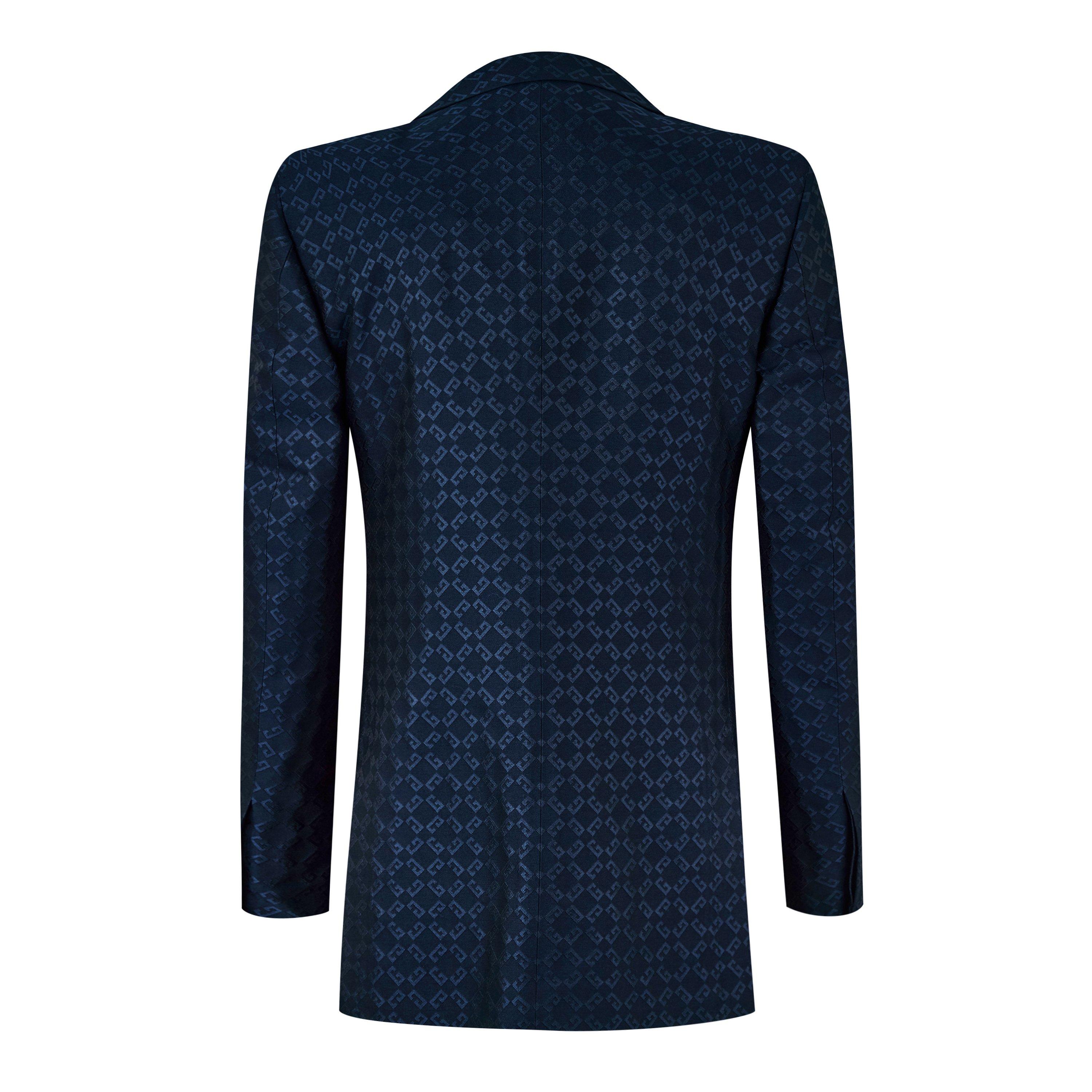 Night Blue - GIVENCHY - Men's Givenchy 2G Notch Wool Long Sleeve Blazer - 6