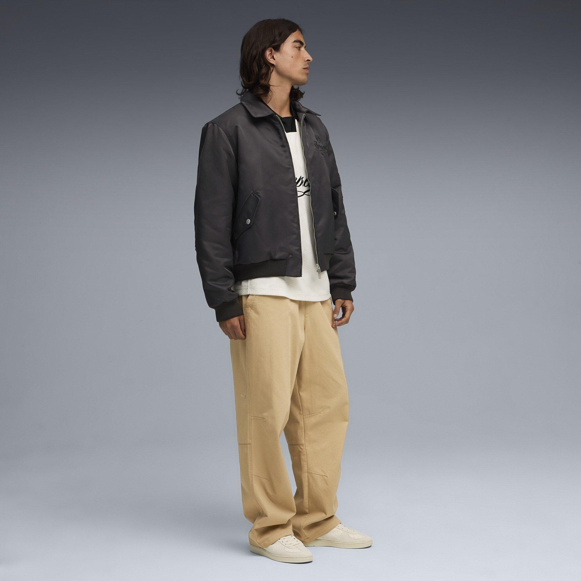 Flat Dark Grey - PUMA x Represent - Men's  Long Sleeve Zip Bomber Jacket - 7