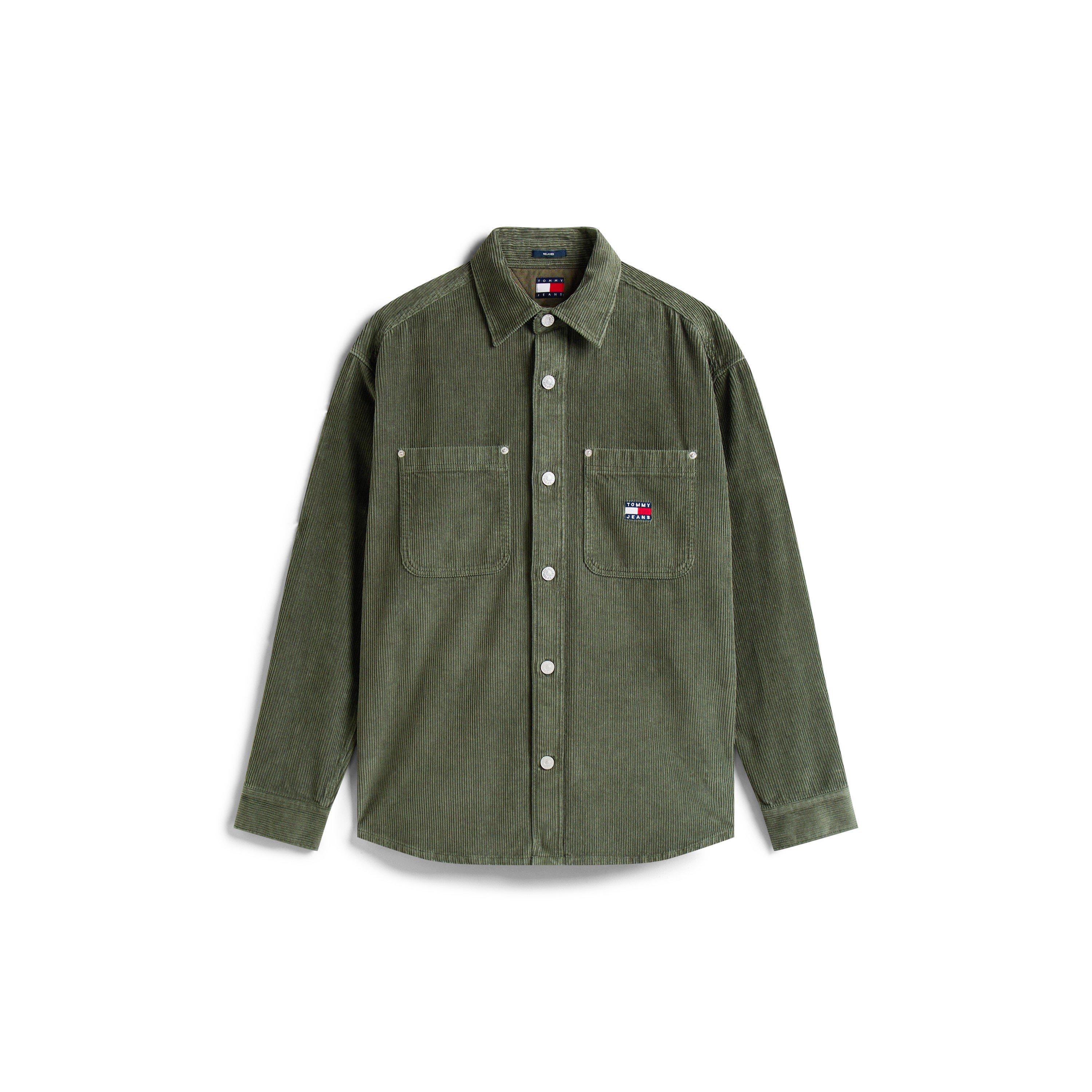 Tommy Jeans Men's Cord Relaxed Fit Overshirt - Pewter Green - XL