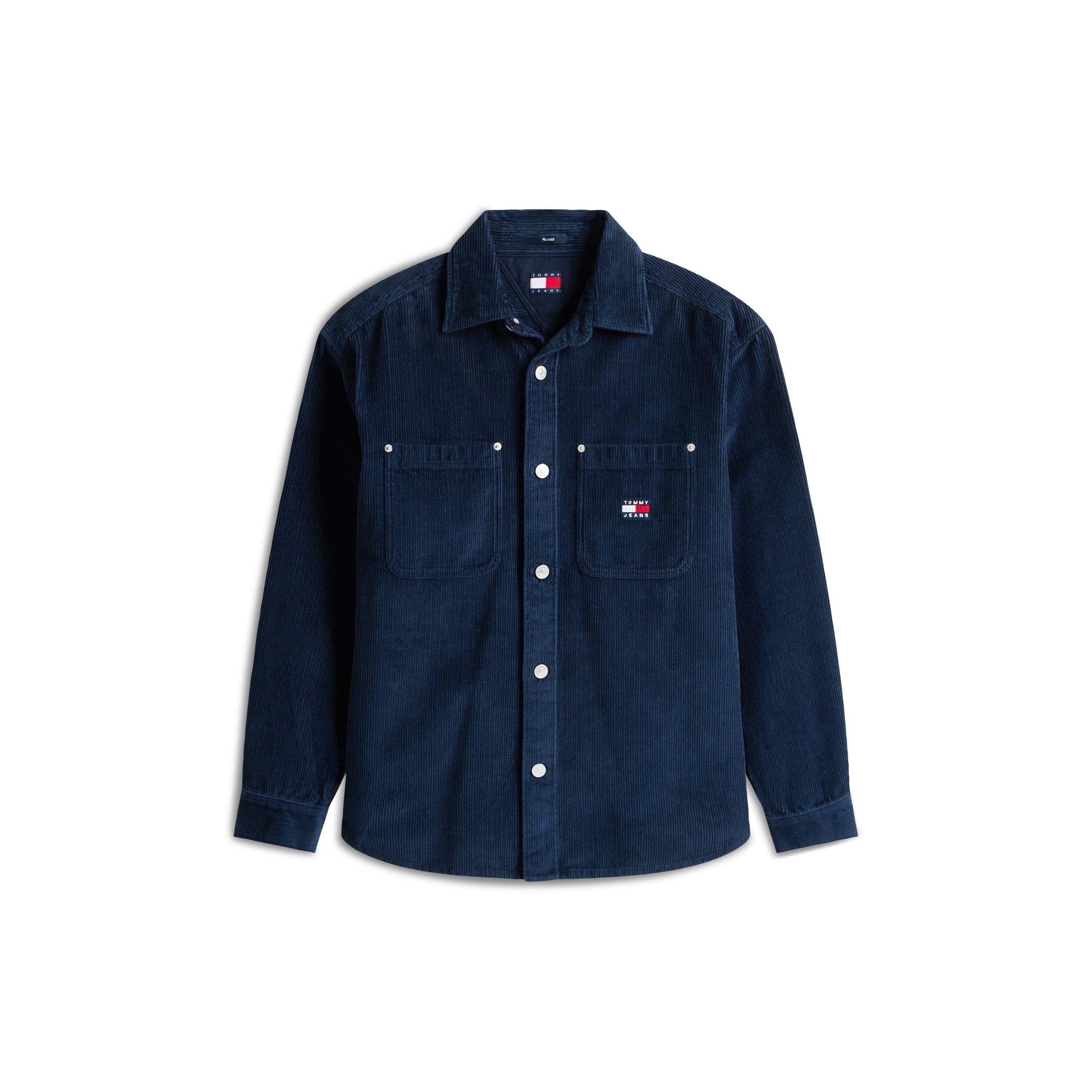 Tommy Jeans Men's Cord Relaxed Fit Overshirt - Navy - S