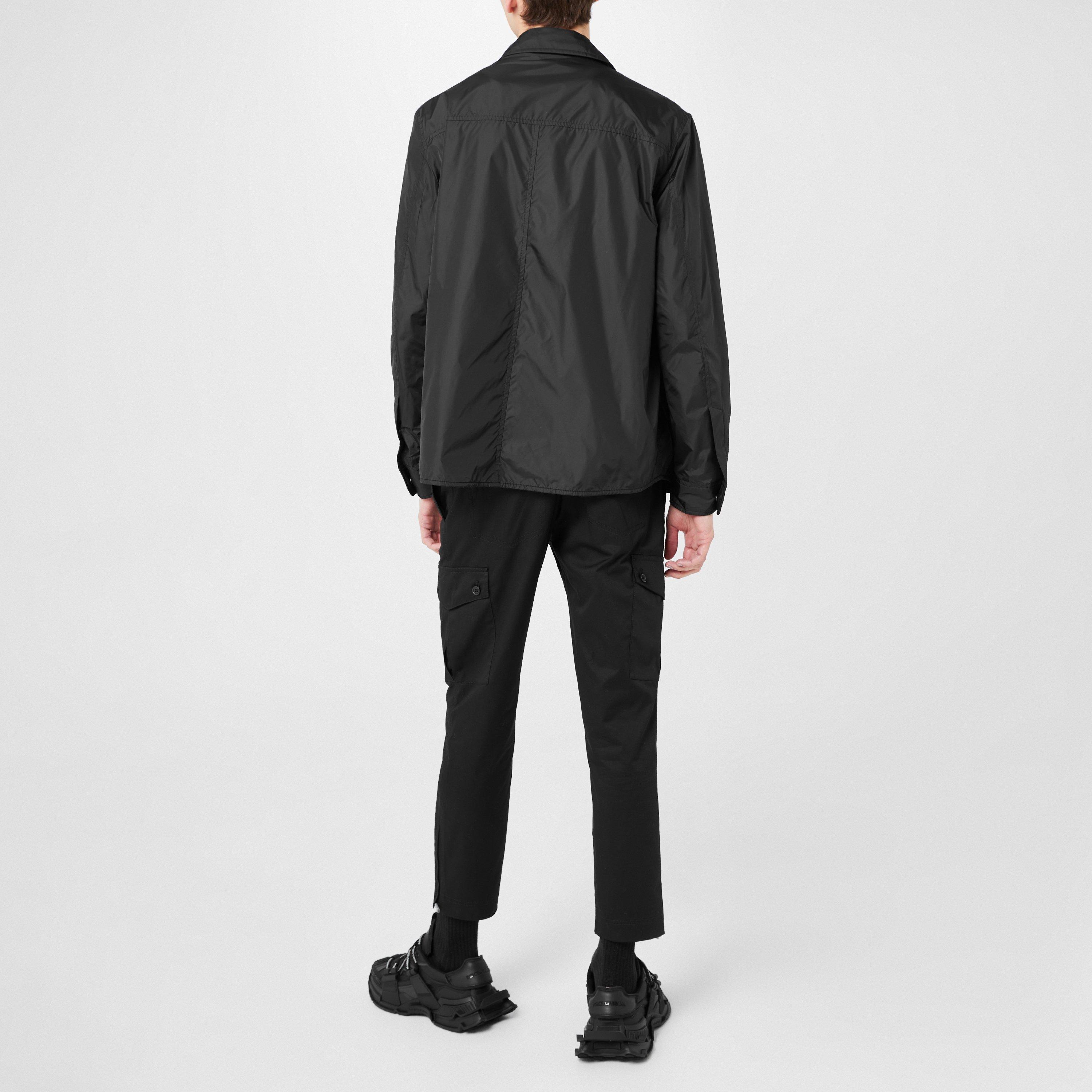 Black - Dolce and Gabbana - Men's Cotton Long Sleeve Slim Fit Overshirt - 3