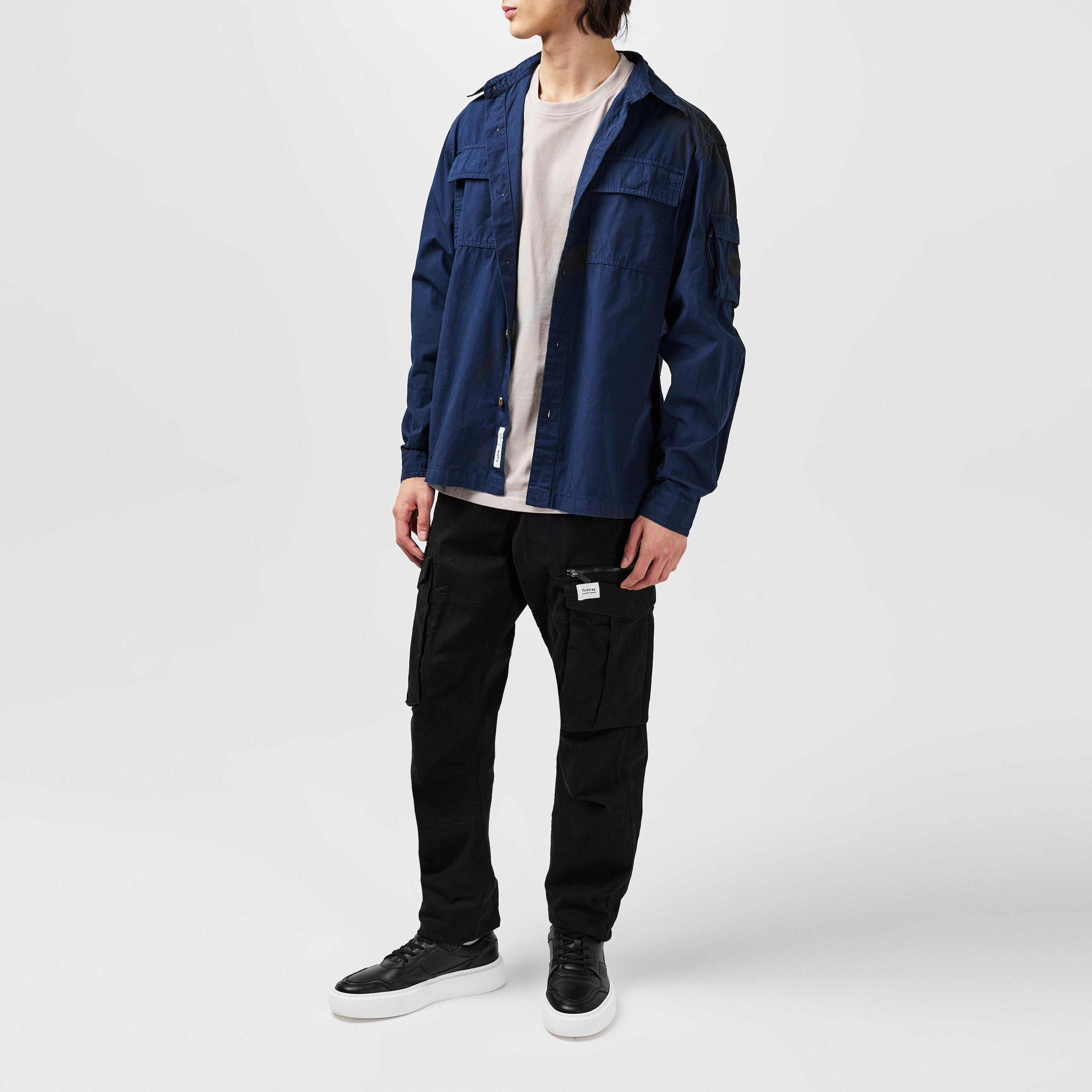 Marine - Firetrap - Men's Andor Cotton Long Sleeve Utility Overshirt - 6