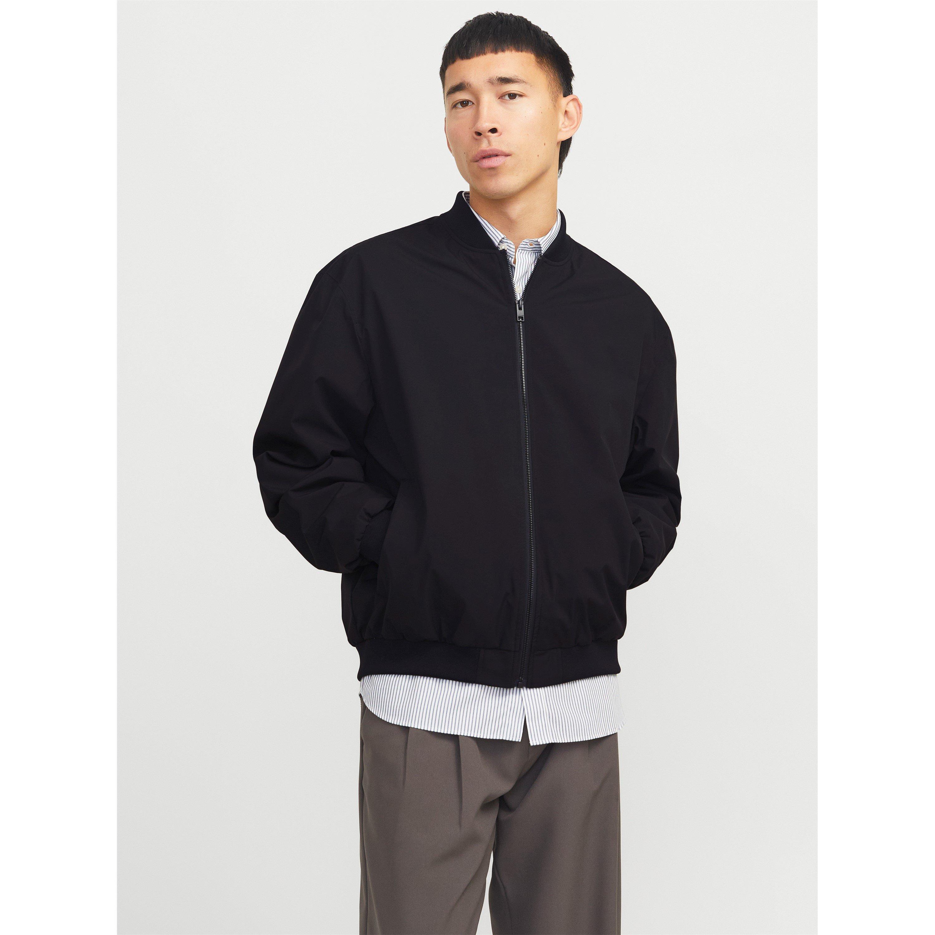 Black - Jack and Jones - Charge Bomber Jacket Mens - 1