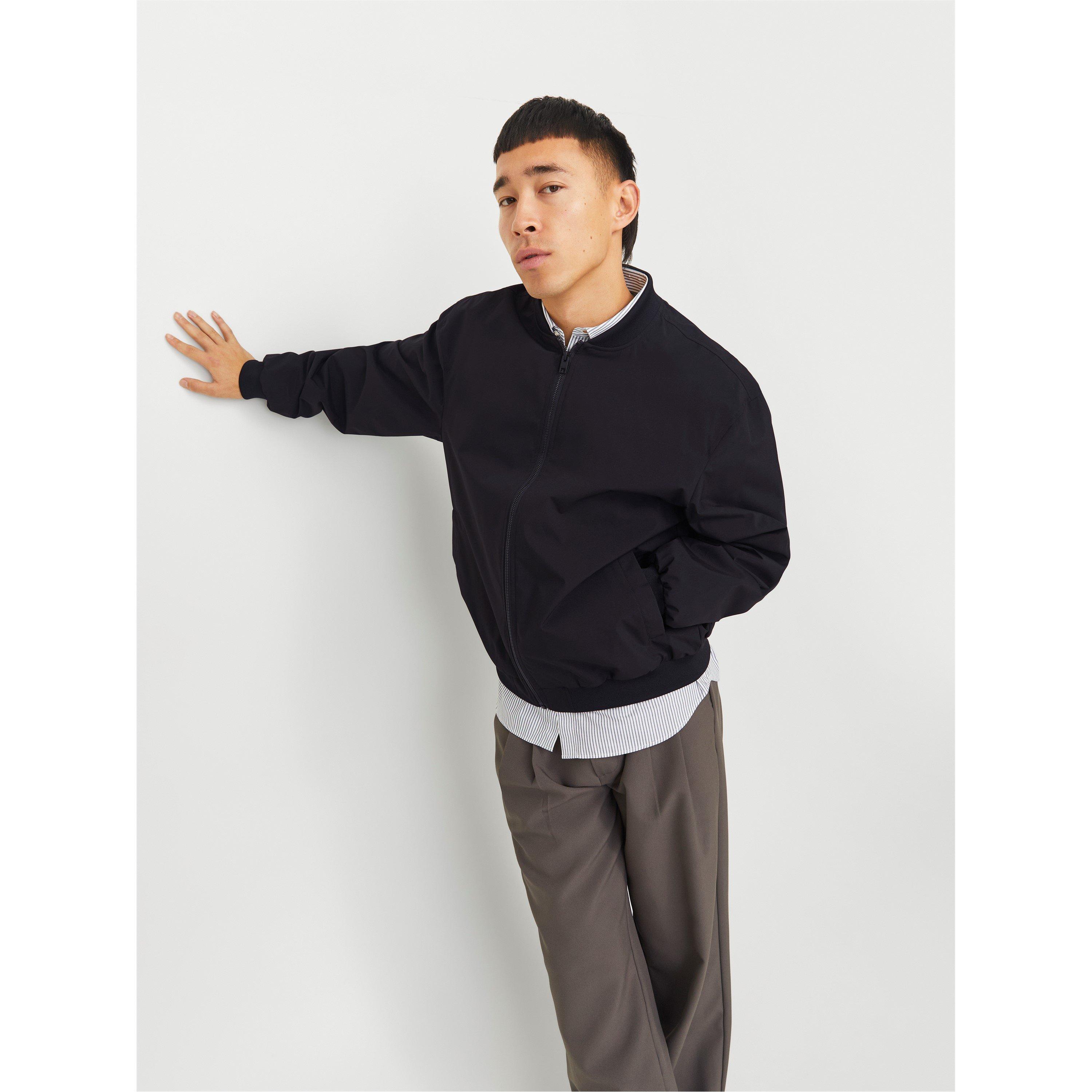 Black - Jack and Jones - Charge Bomber Jacket Mens - 2