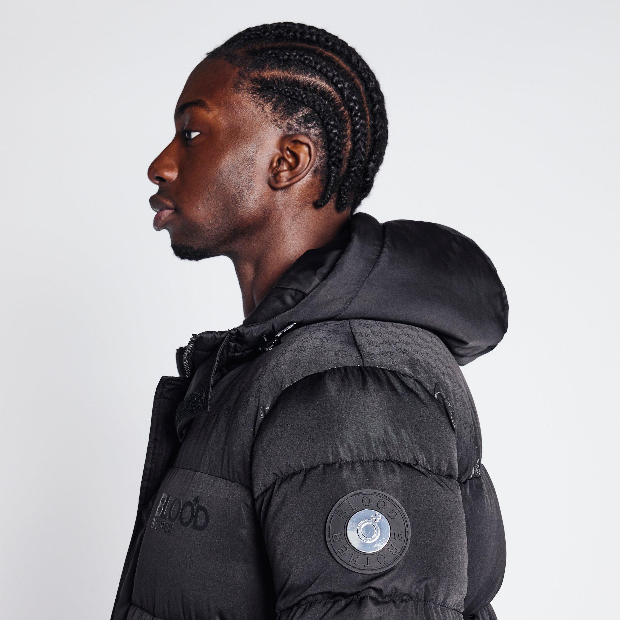 Black - Blood Brother - Long Heavyweight Puffer Jacket - 2