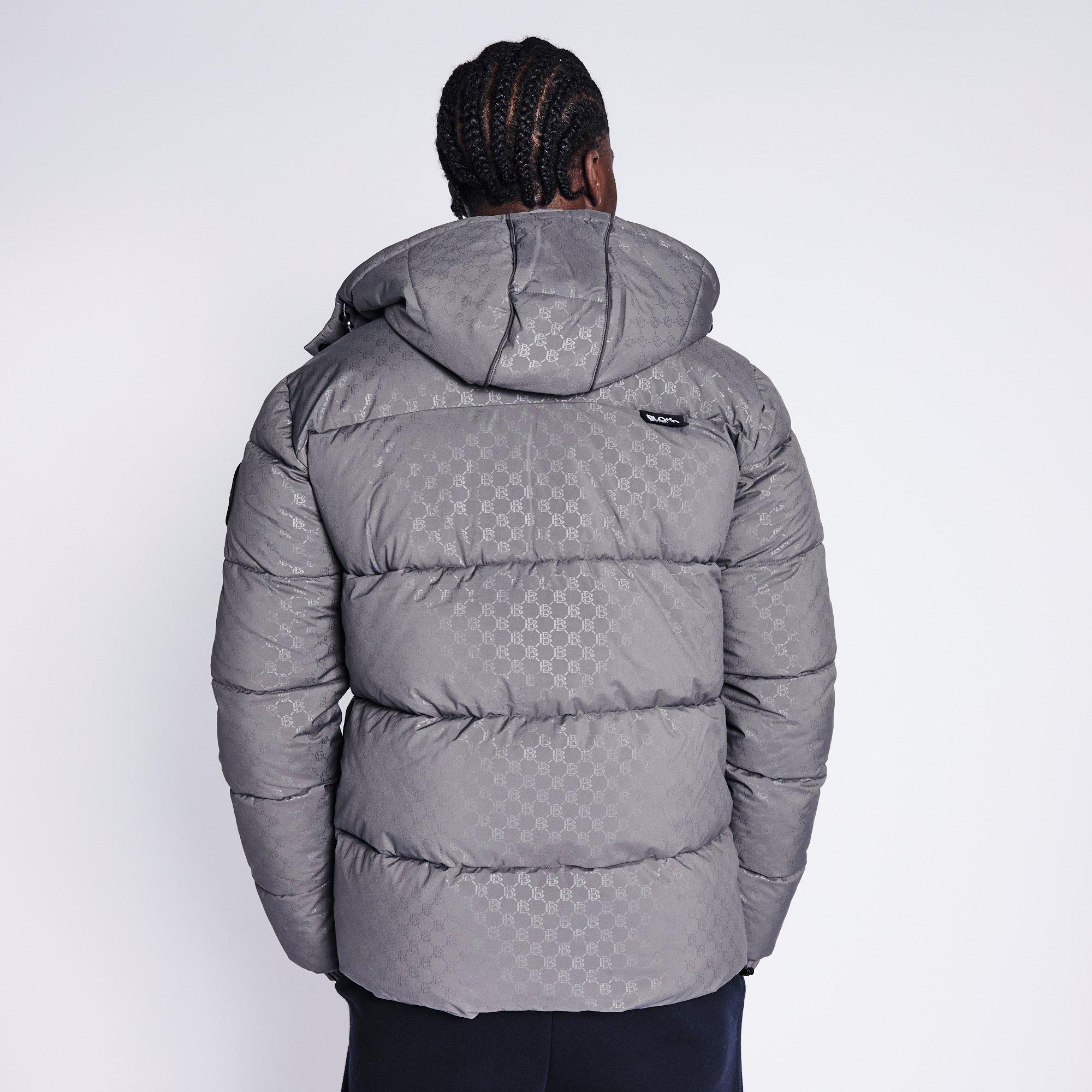 Mens dark grey puffer jacket online