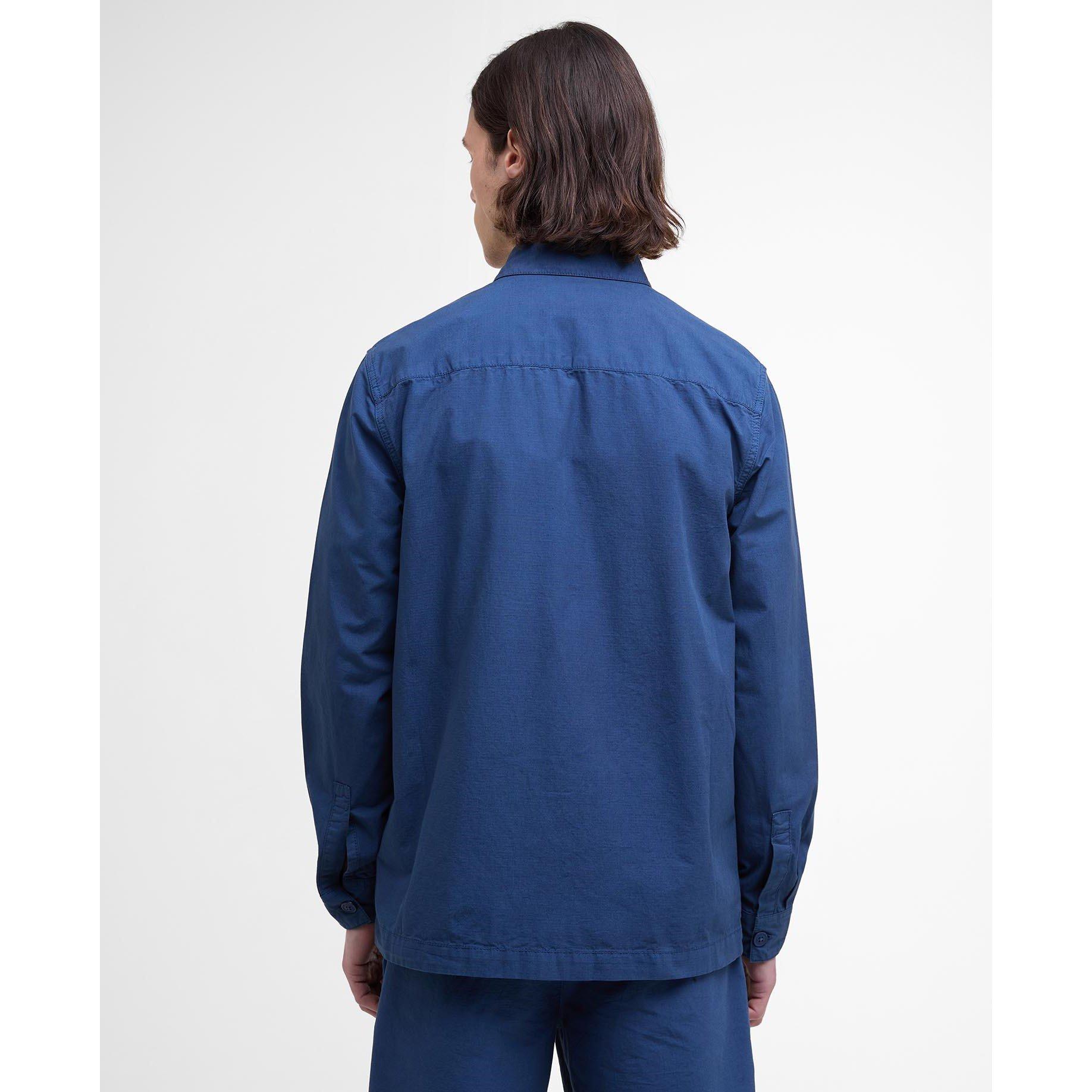 Dark Denim NY38 - Barbour - Men's Rickfell Ripstop Cotton Long Sleeve Overshirt - 2