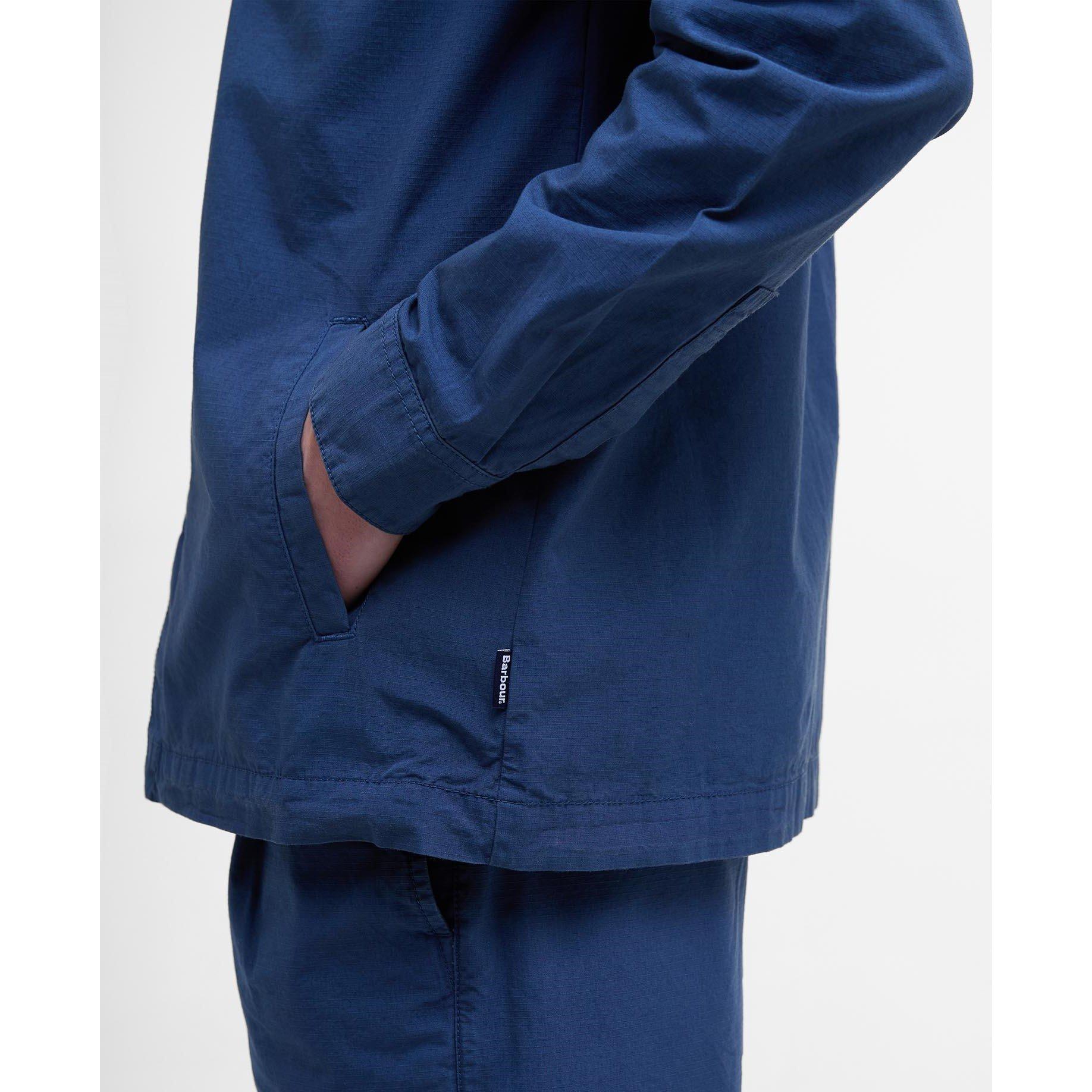 Dark Denim NY38 - Barbour - Men's Rickfell Ripstop Cotton Long Sleeve Overshirt - 4