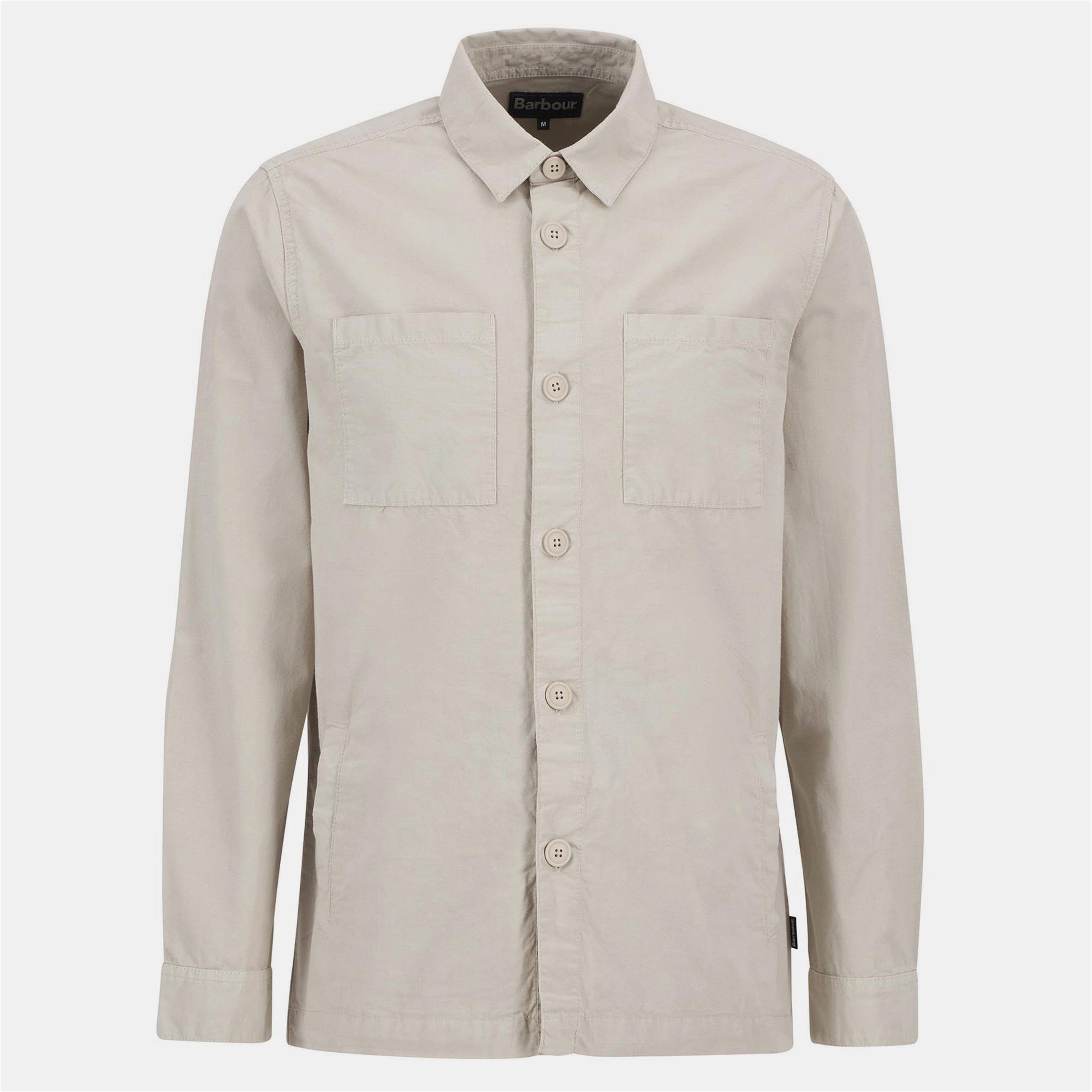 Barbour Men's Rickfell Ripstop Cotton Long Sleeve Overshirt - Mist - XL