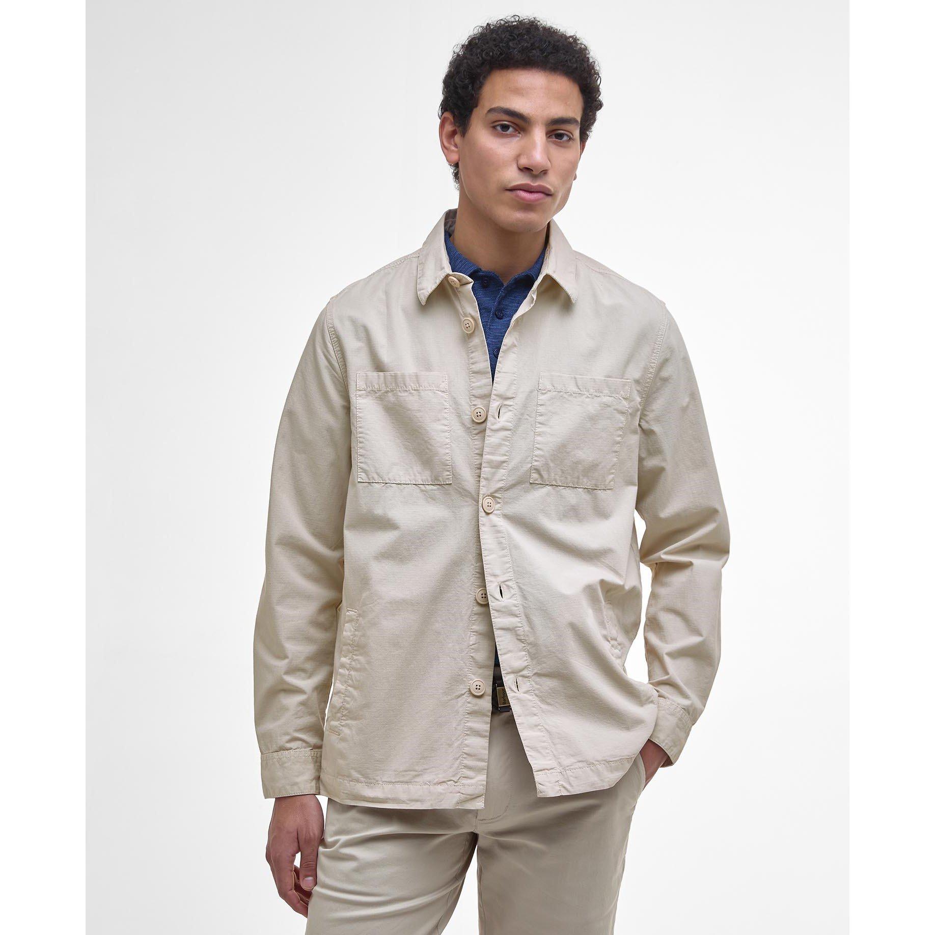 Mist - Barbour - Men's Rickfell Ripstop Cotton Long Sleeve Overshirt - 2
