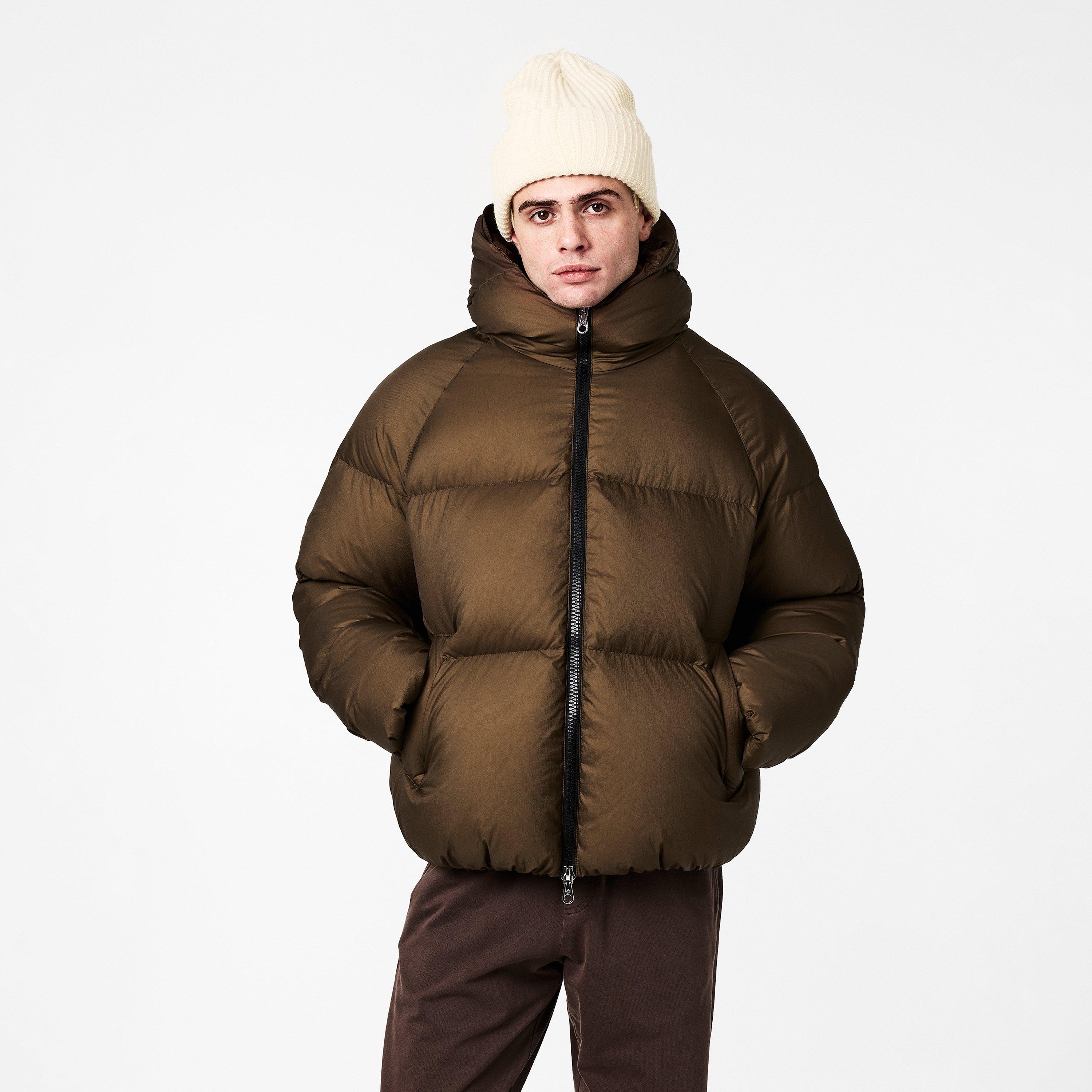 Brown - Cole Buxton - Men's Short Puffer Jacket - 3