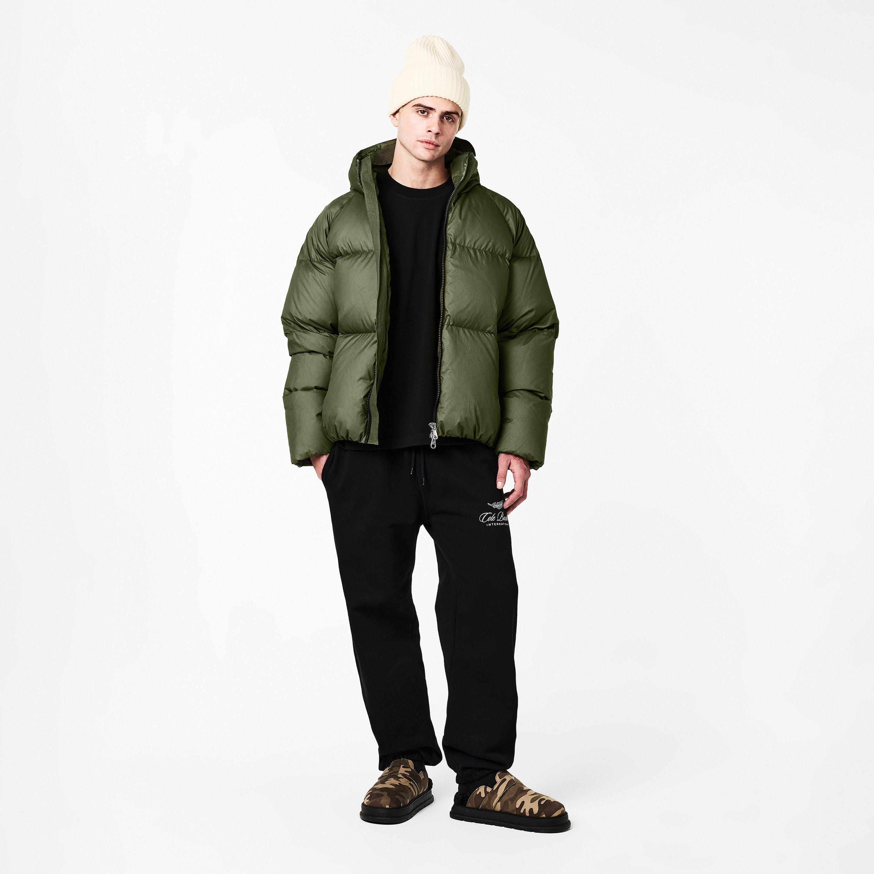 Khaki - Cole Buxton - Men's Short Puffer Jacket - 6