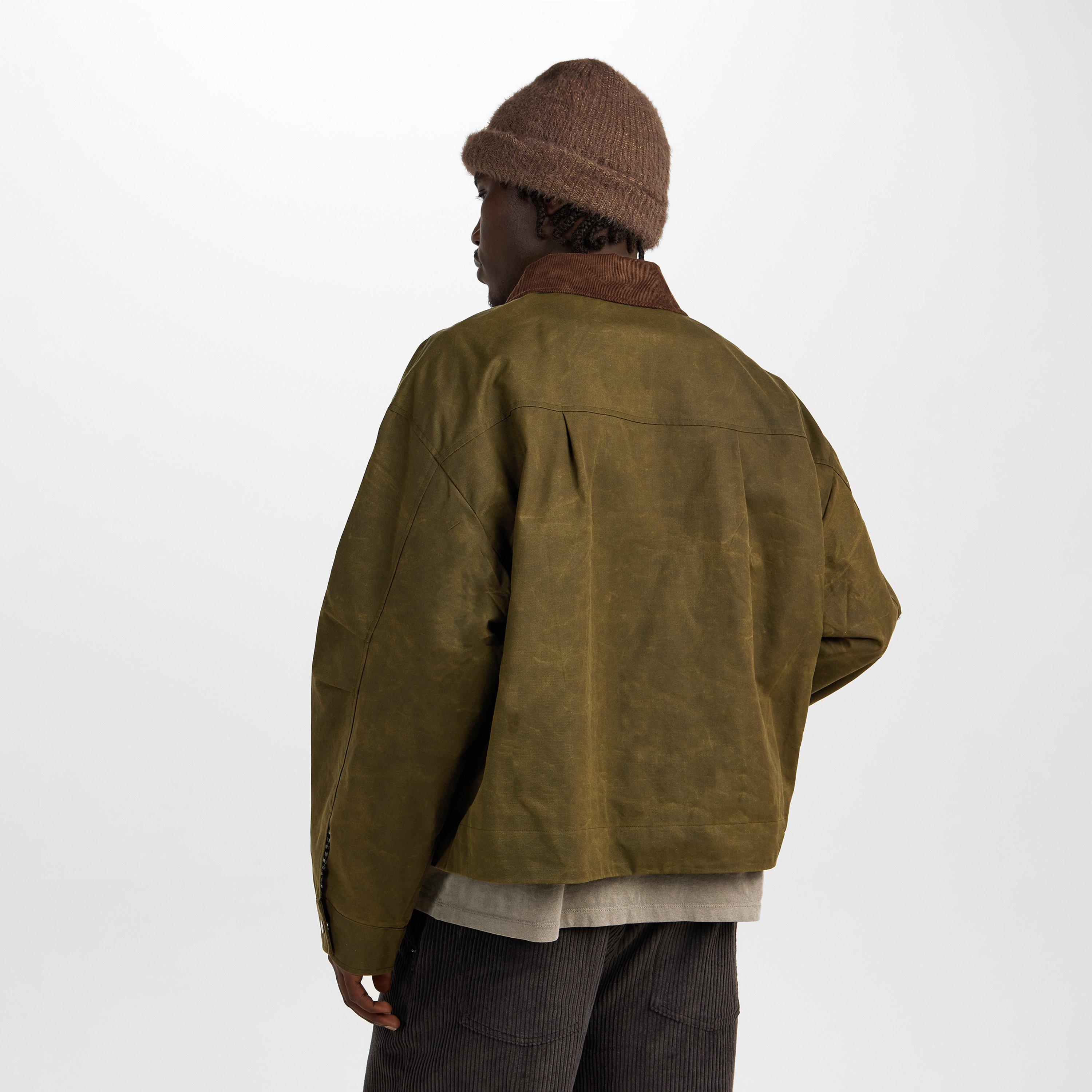 Olive Green - Cole Buxton - Men's Waxed Jacket - 4