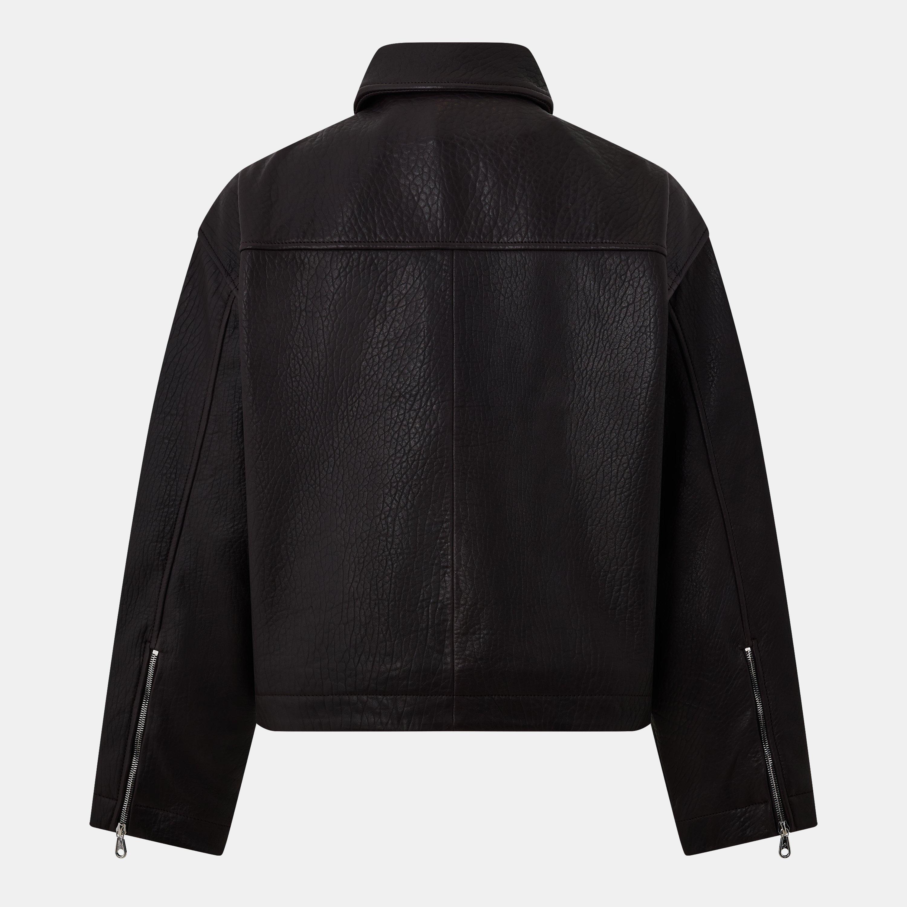 Brown - Cole Buxton - Men's Leather Jacket - 2