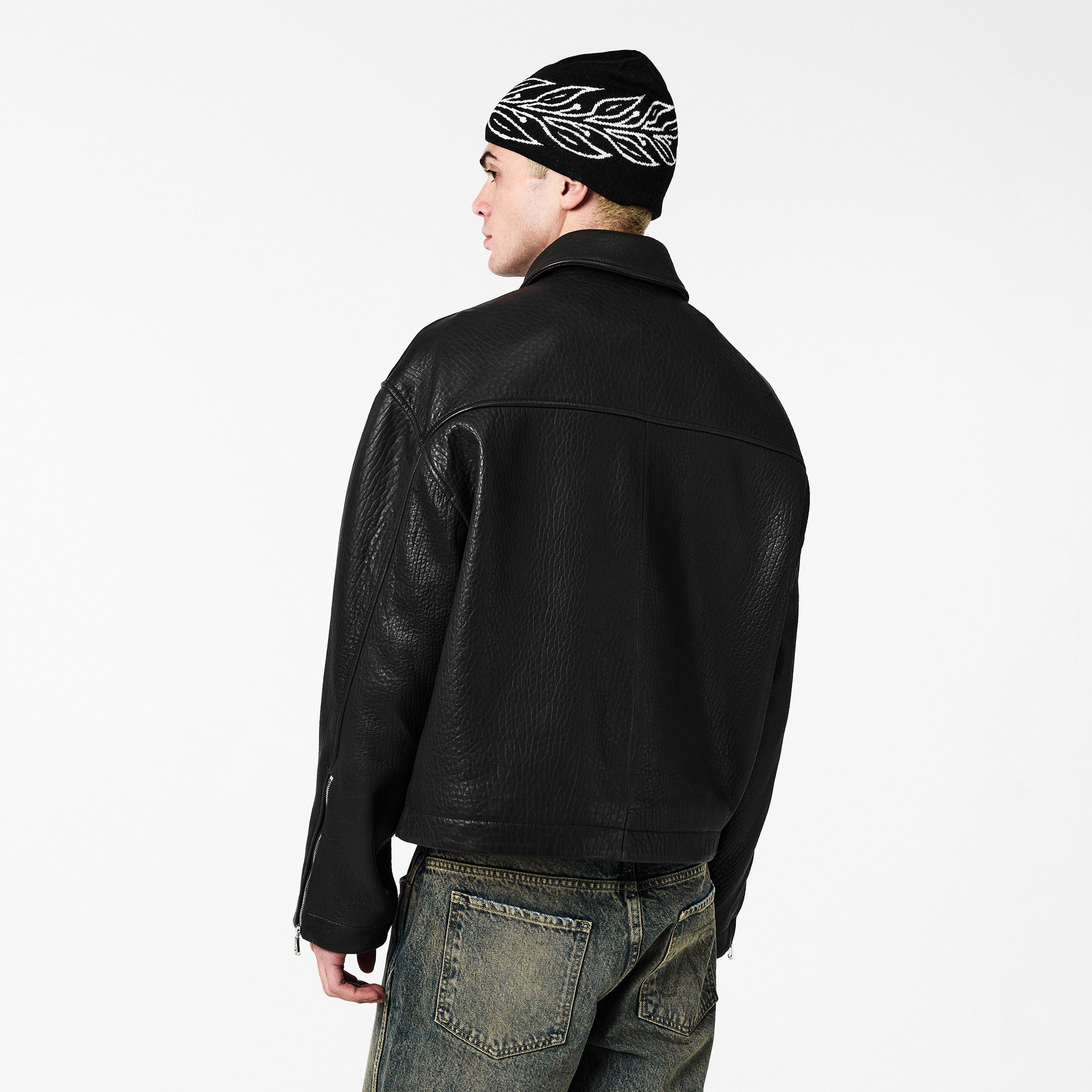 Brown - Cole Buxton - Men's Leather Jacket - 4