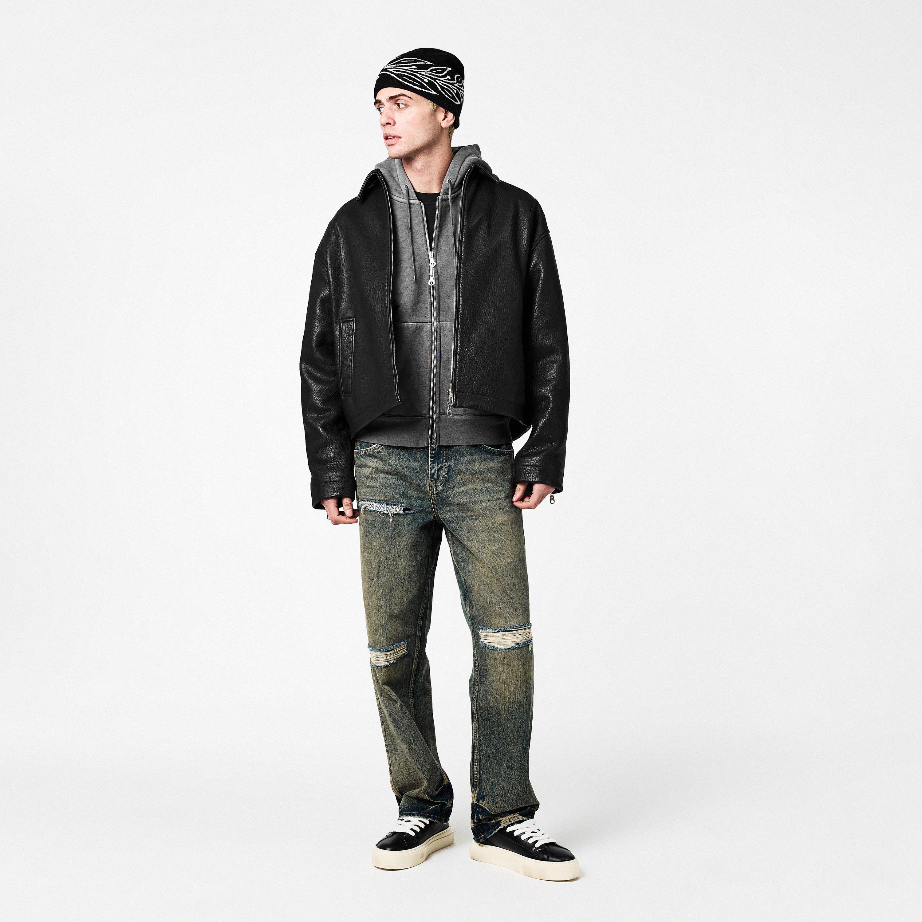 Brown - Cole Buxton - Men's Leather Jacket - 6