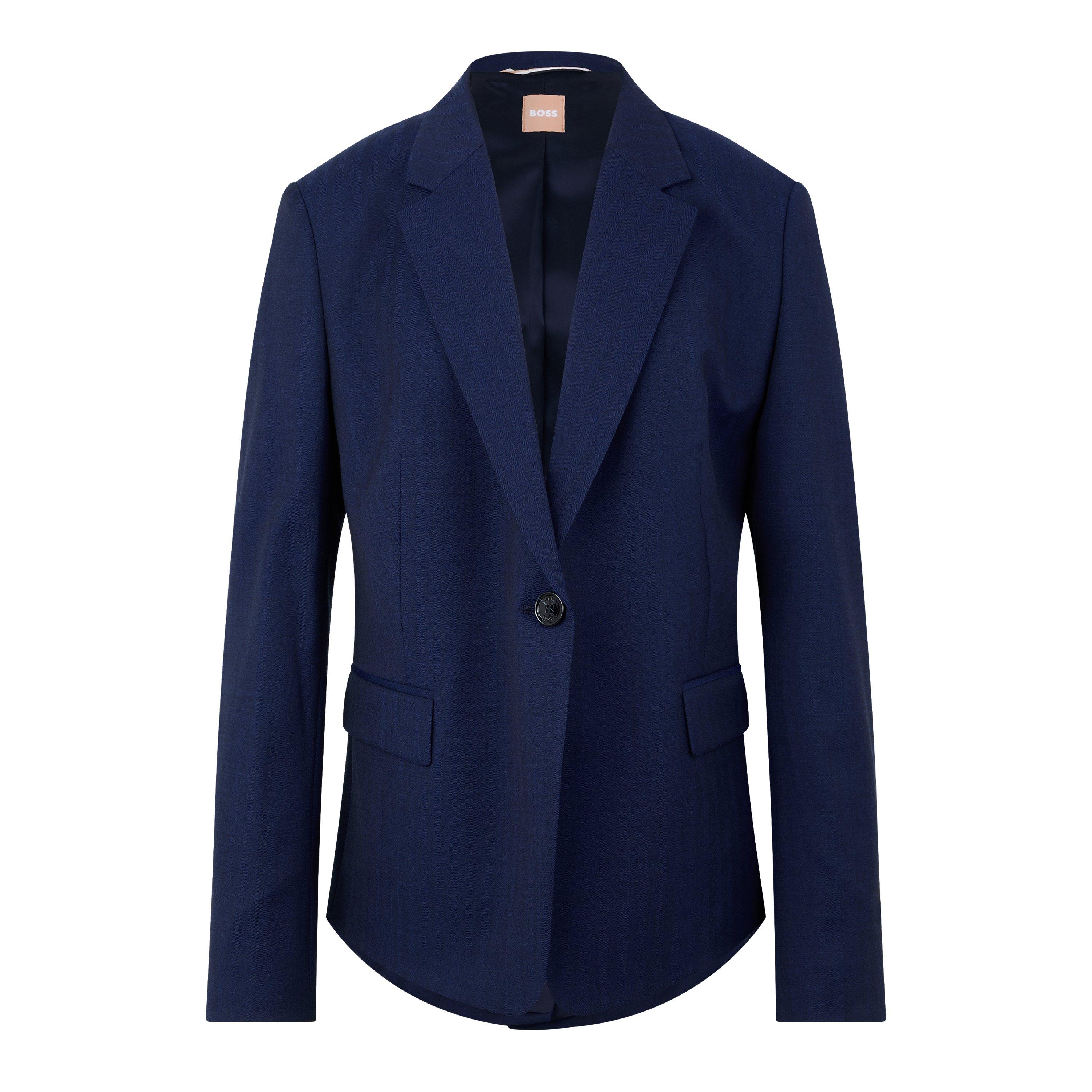 Boss Women's Jeniver Structured Blazer - Navy - 10 (M)