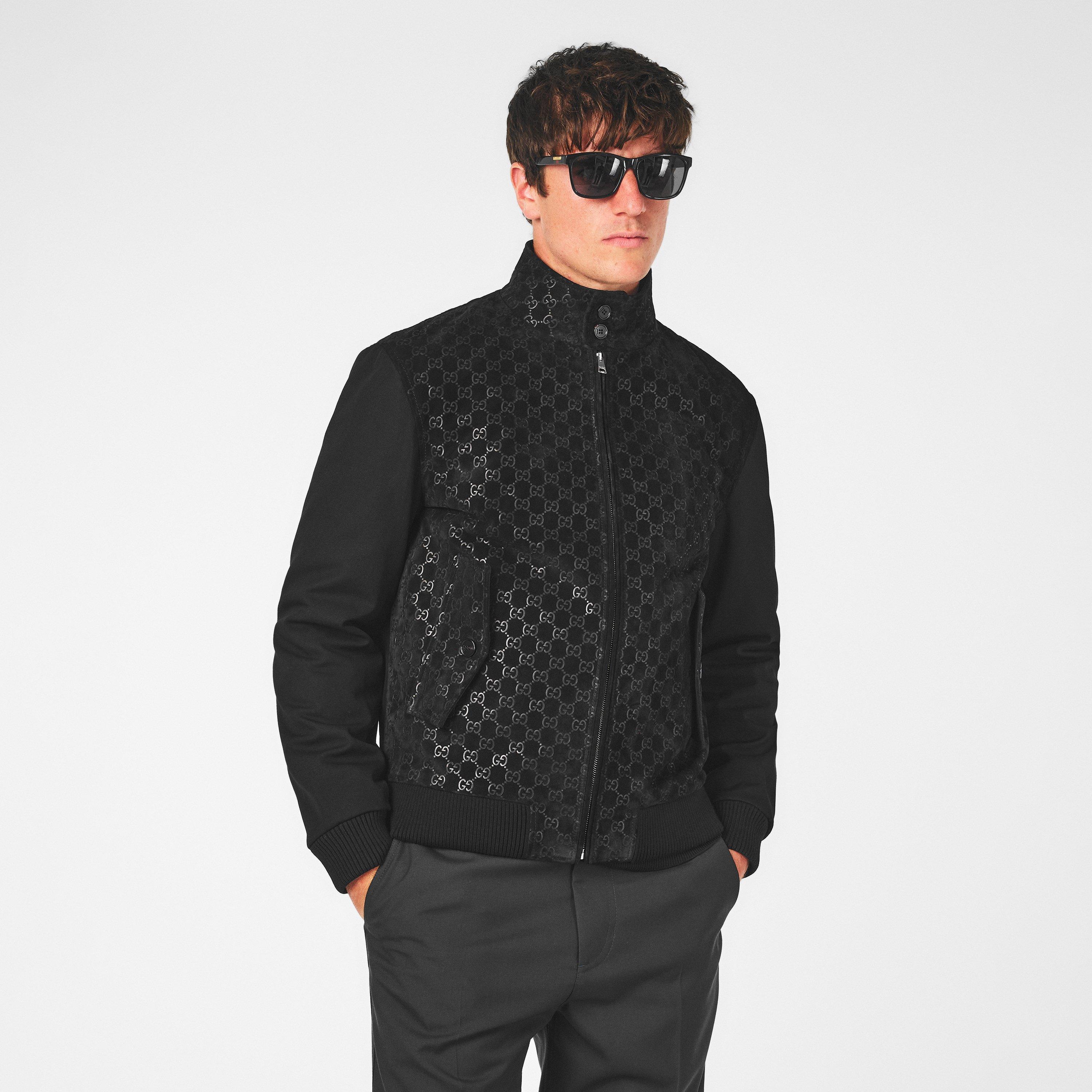 Black - Gucci - Men's Classic Leather Jacket - 3