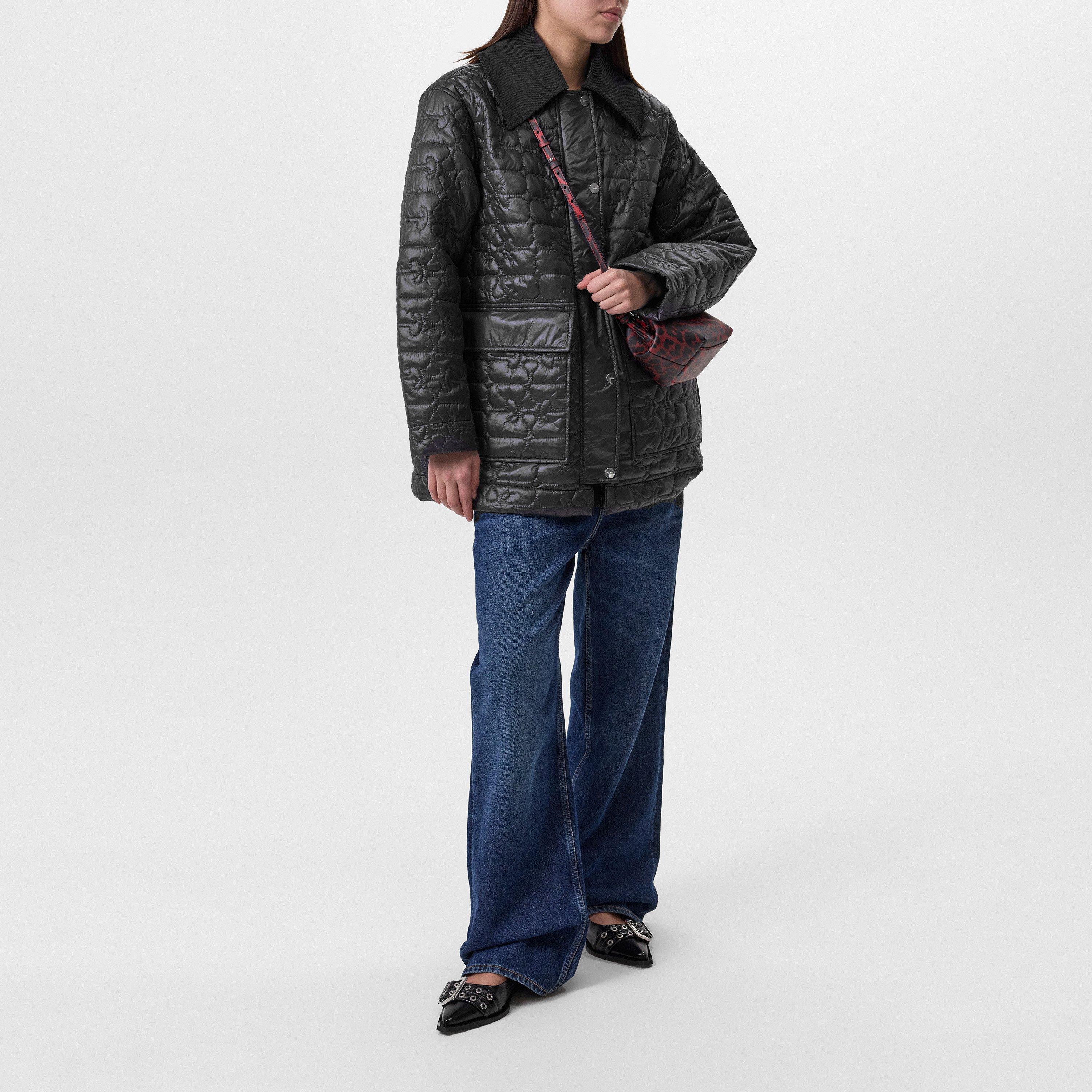 Phantom - Ganni - Women's Quilted Short Puffer Jacket - 6