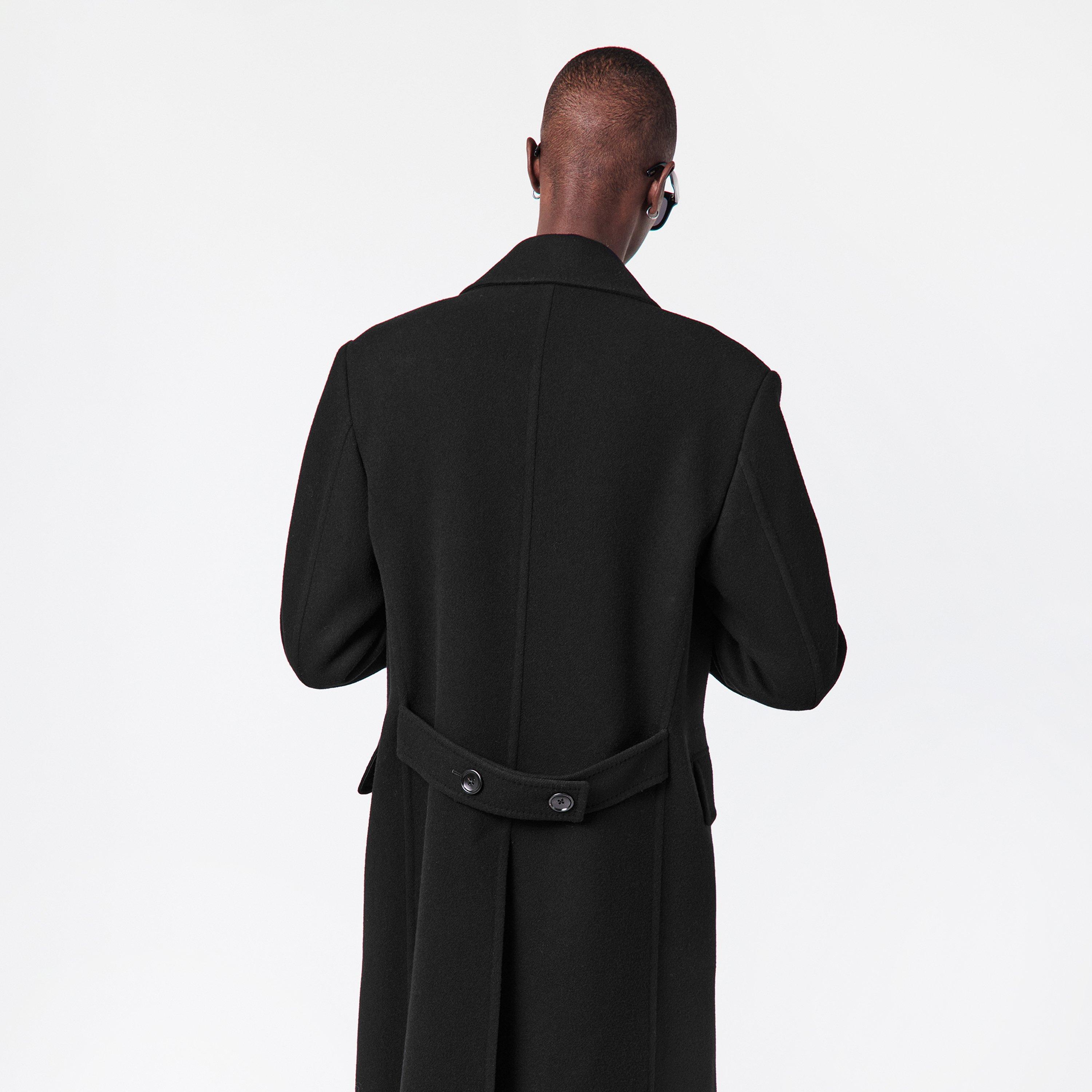 Black - Tom Ford - Men's Double-Breasted Overcoat - 4