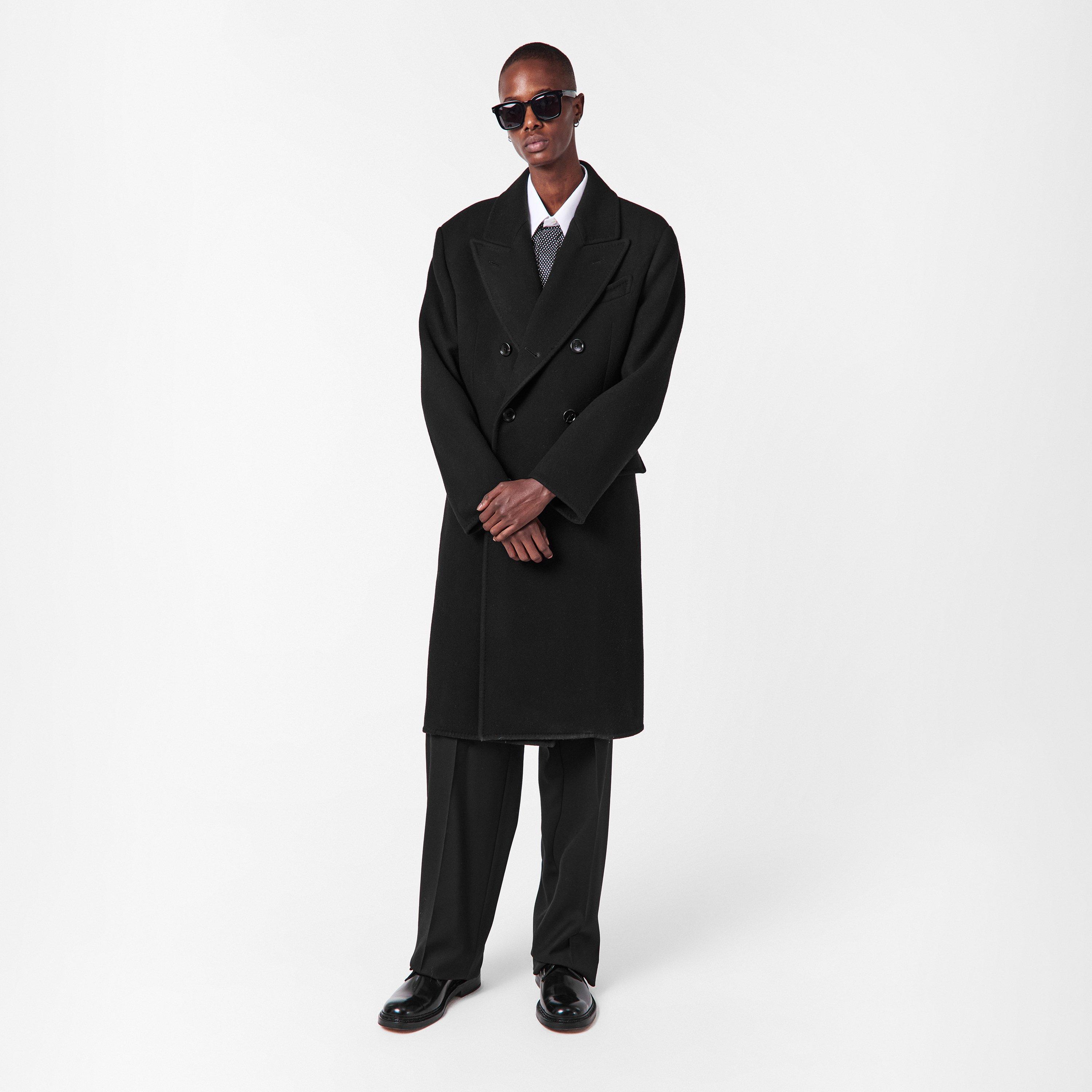 Black - Tom Ford - Men's Double-Breasted Overcoat - 6