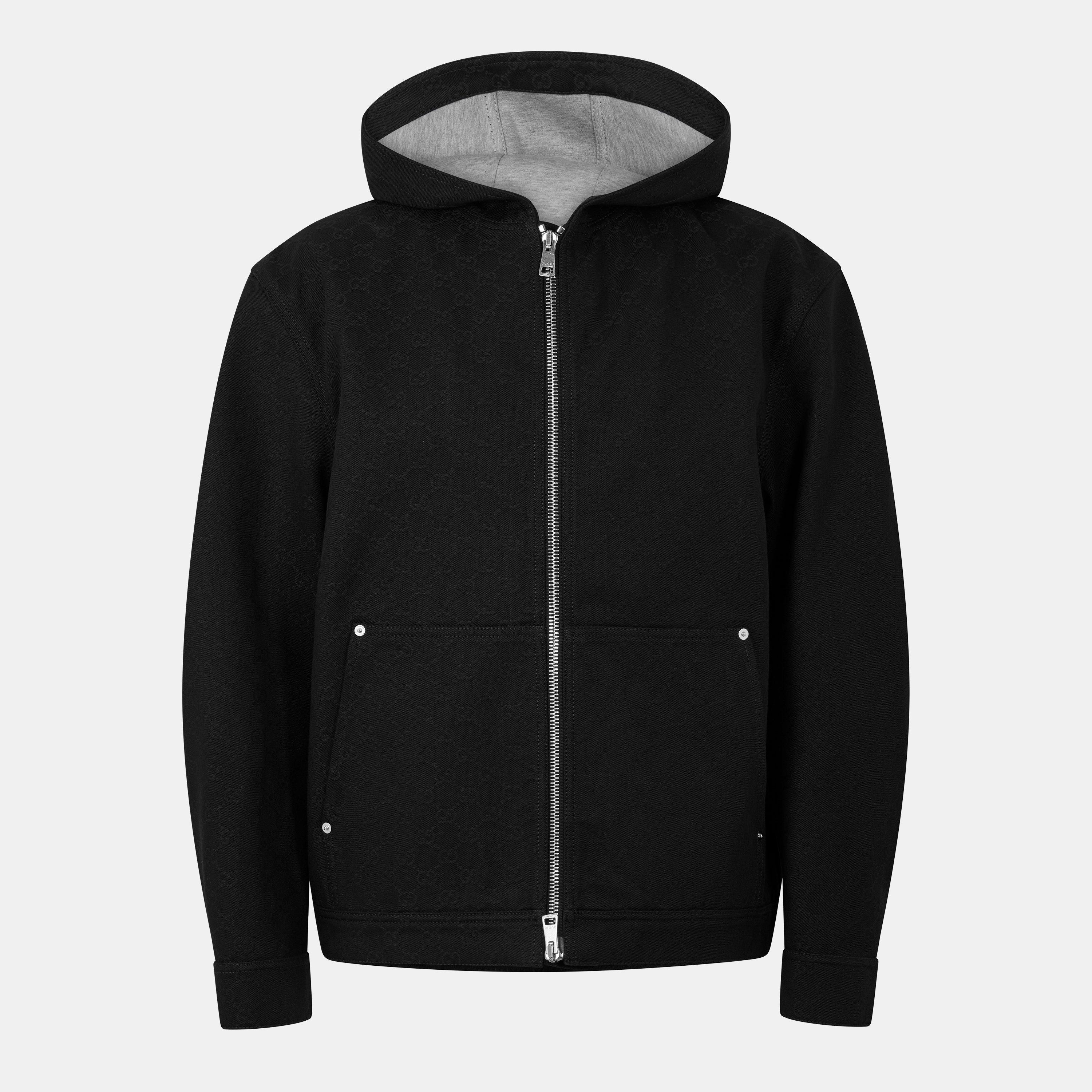 Gucci Men's Structured Fit Denim Jacket - Black - M